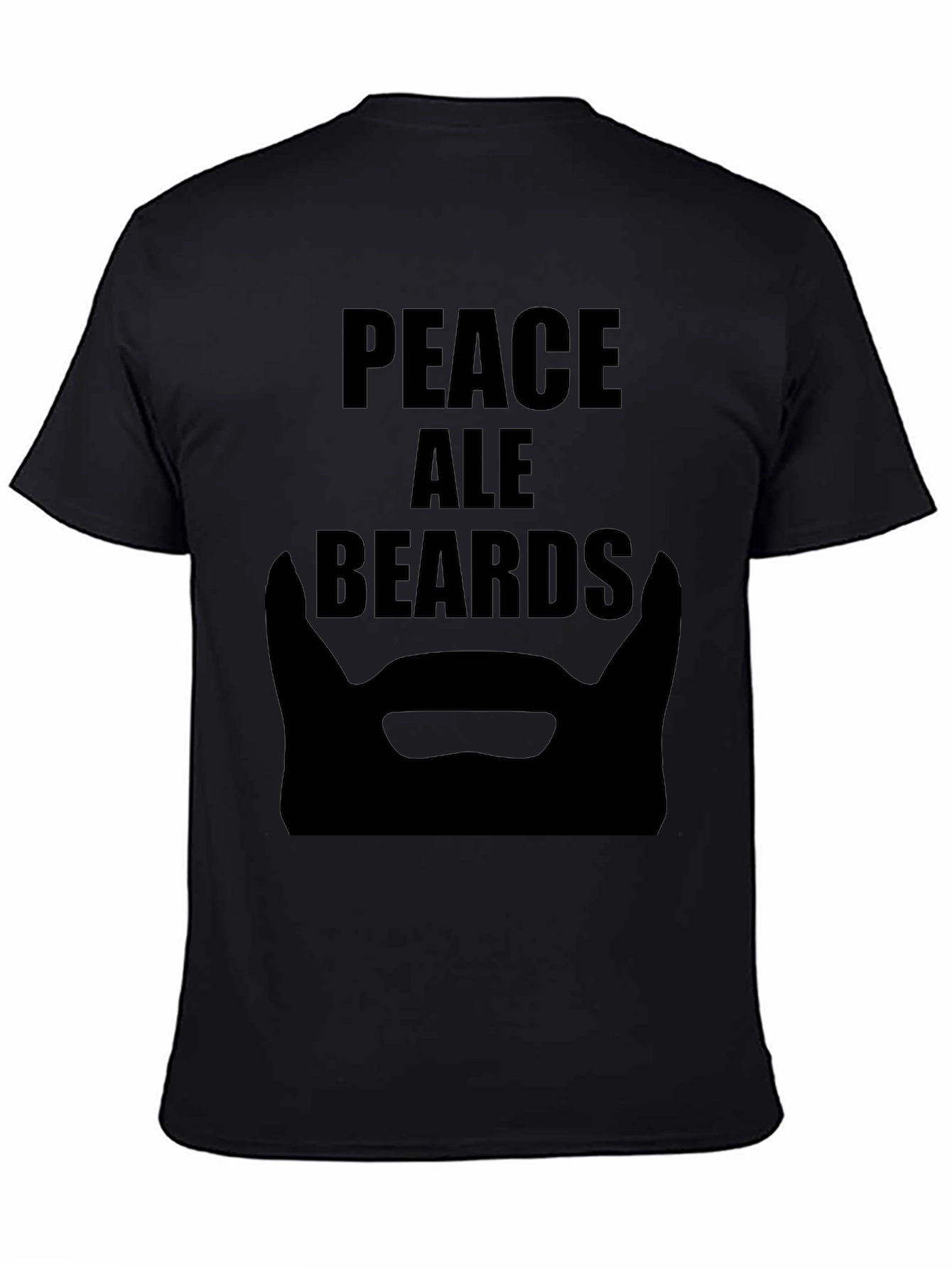 Peace Ale Beards Black T-Shirt