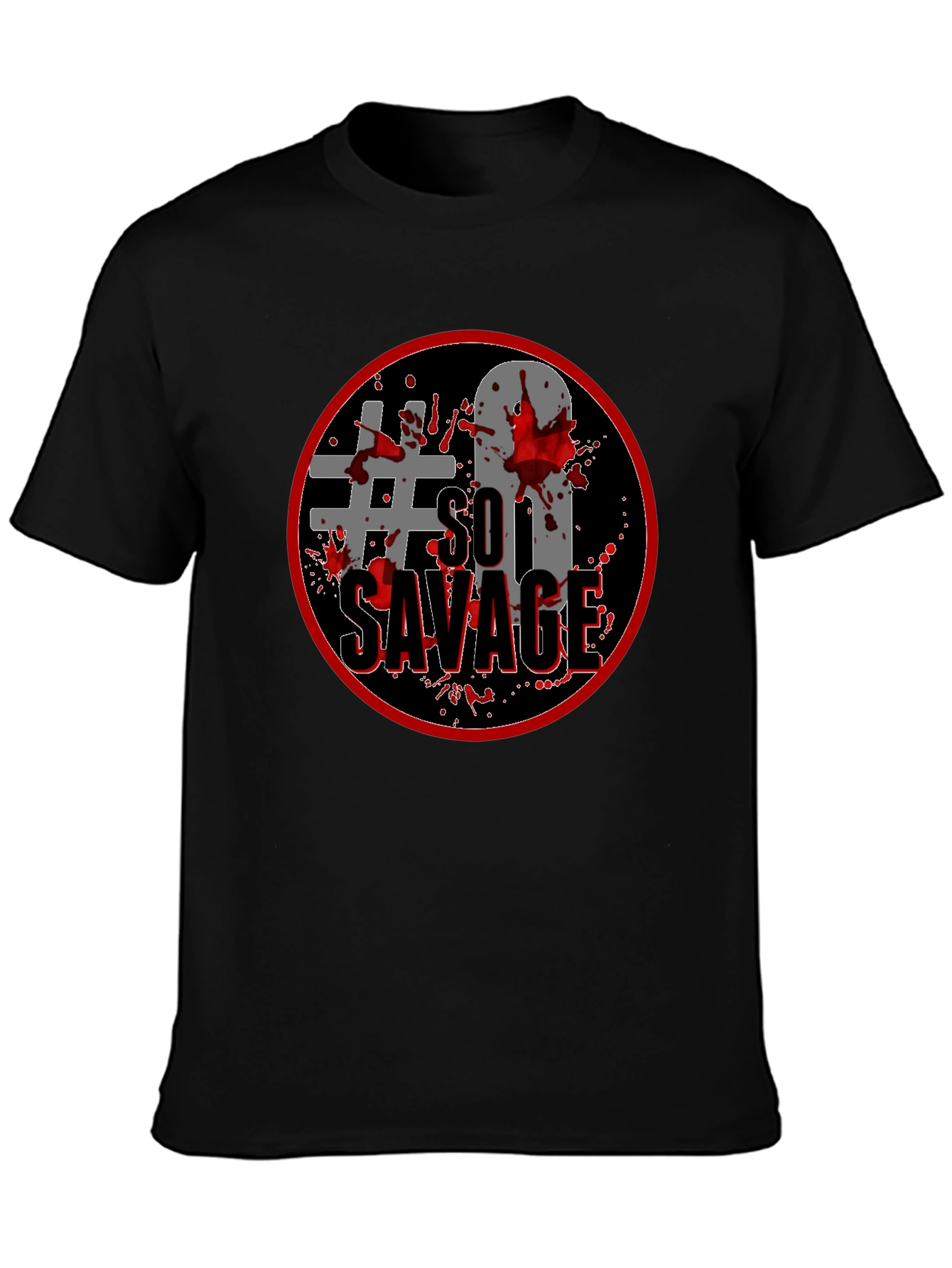 #So Savage Black Graphic Tee