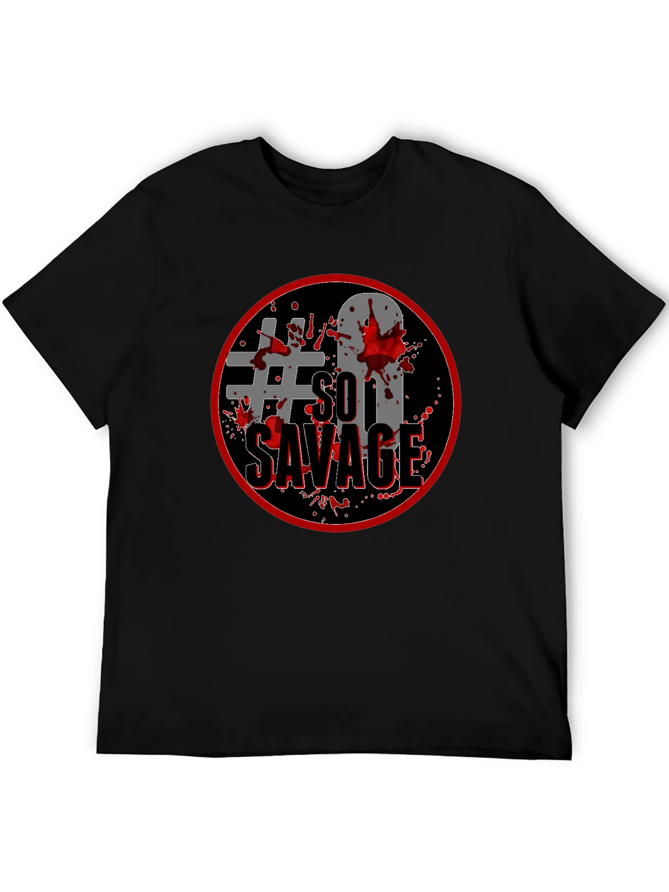 #So Savage Black Graphic Tee