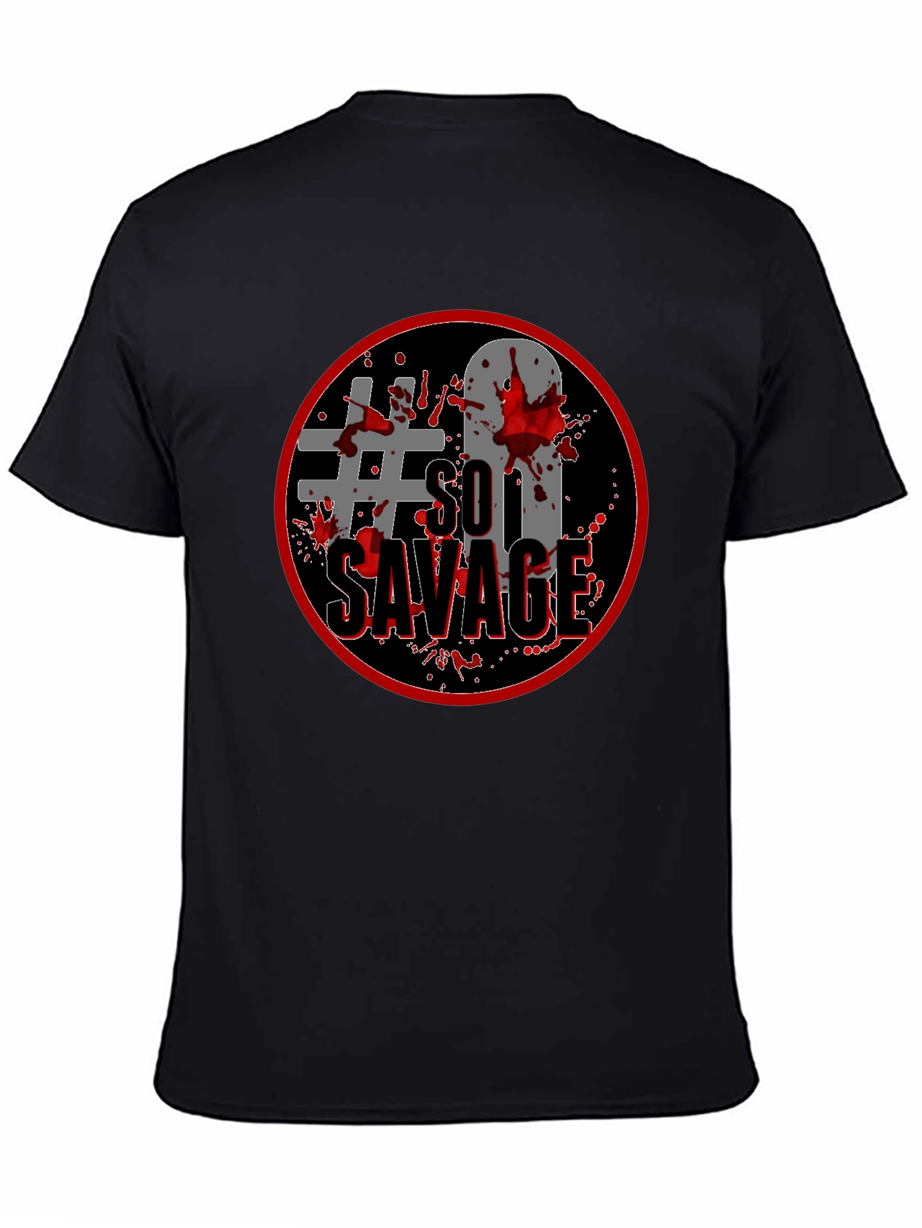 #So Savage Black Graphic Tee