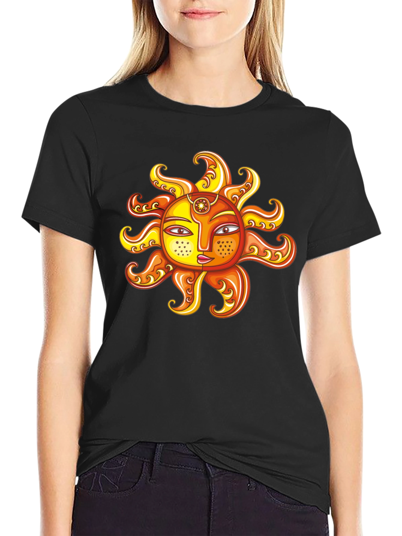 Mystic Sun Face Graphic Tee