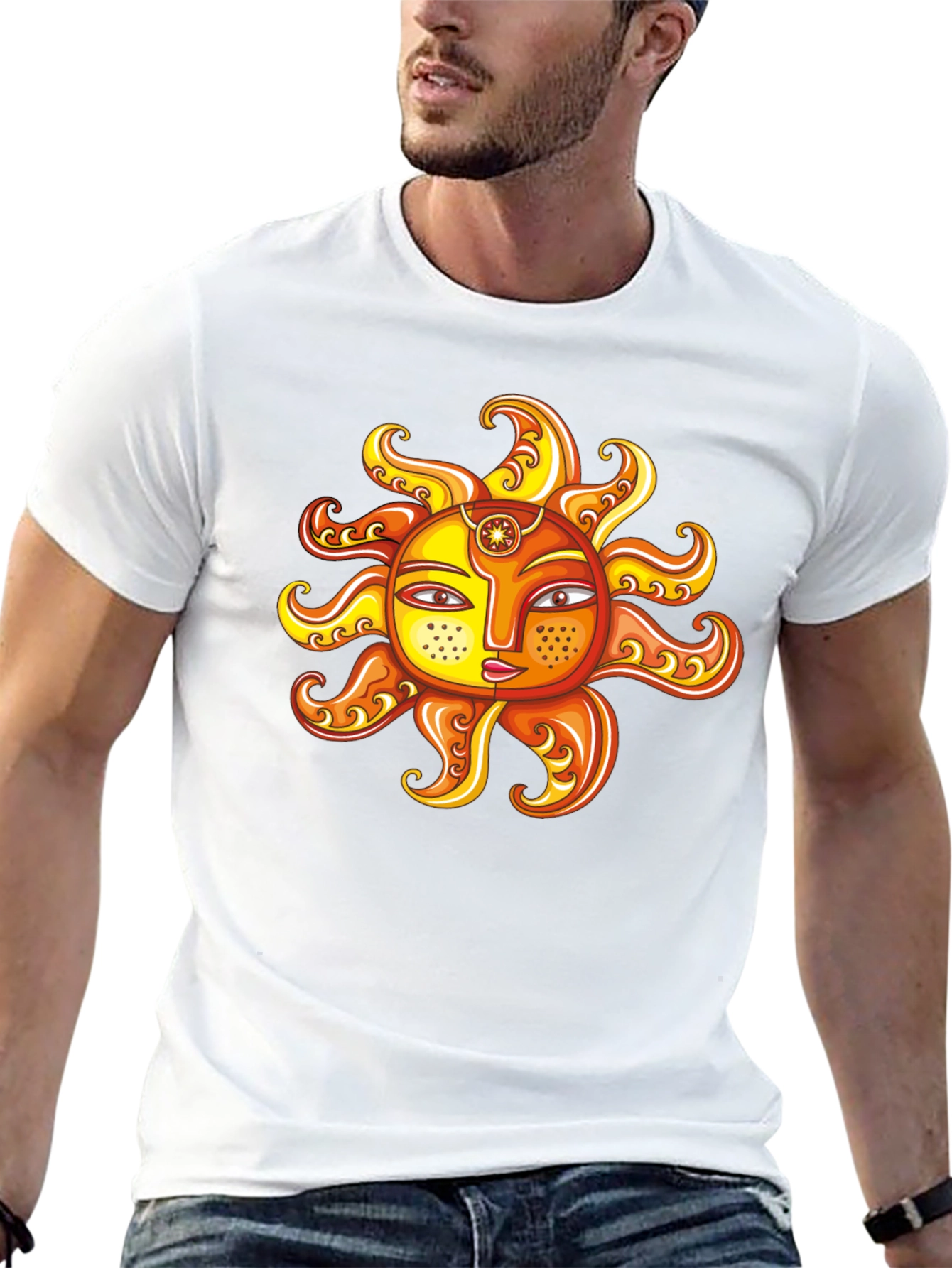 Mystic Sun Face Graphic Tee