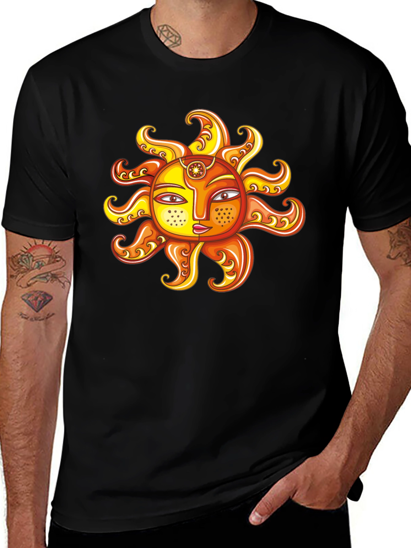 Mystic Sun Face Graphic Tee