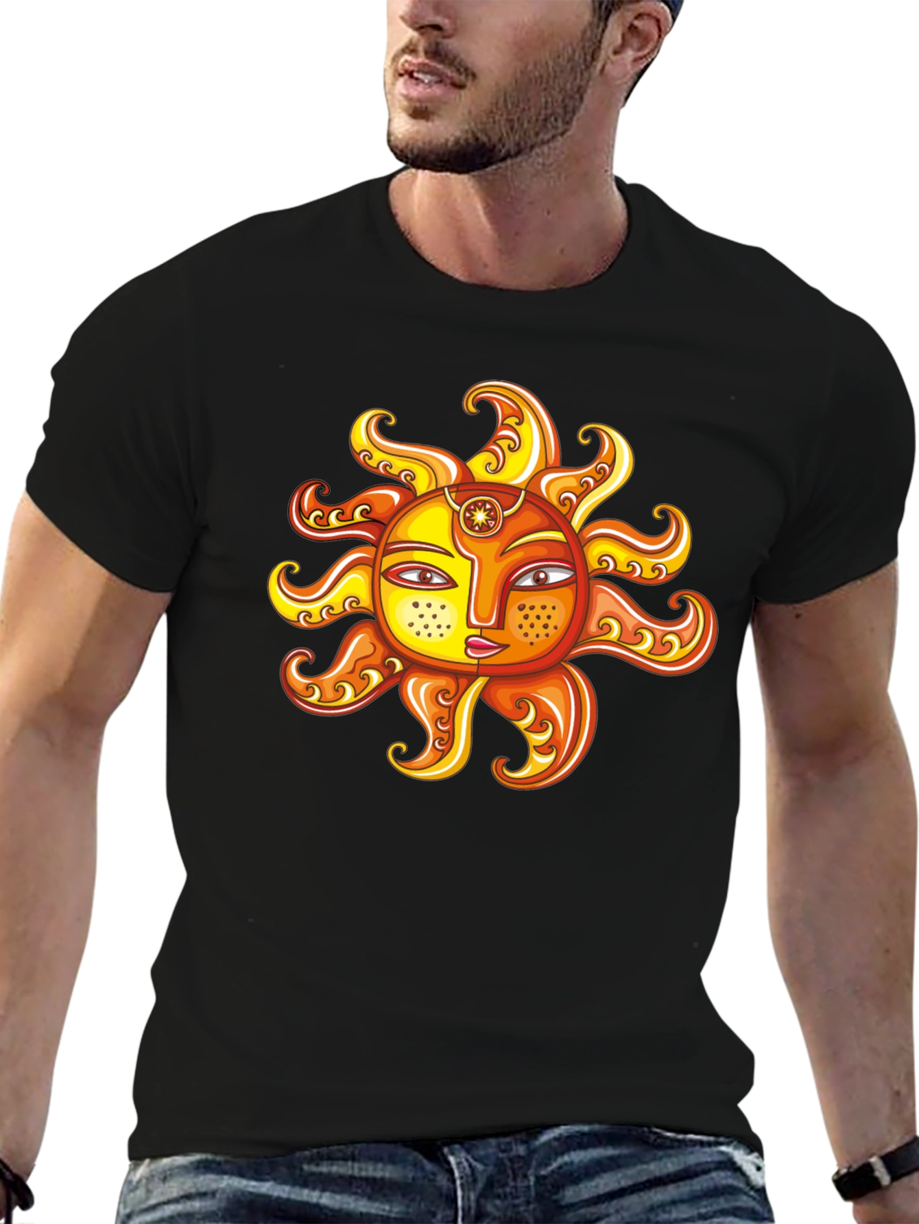 Mystic Sun Face Graphic Tee