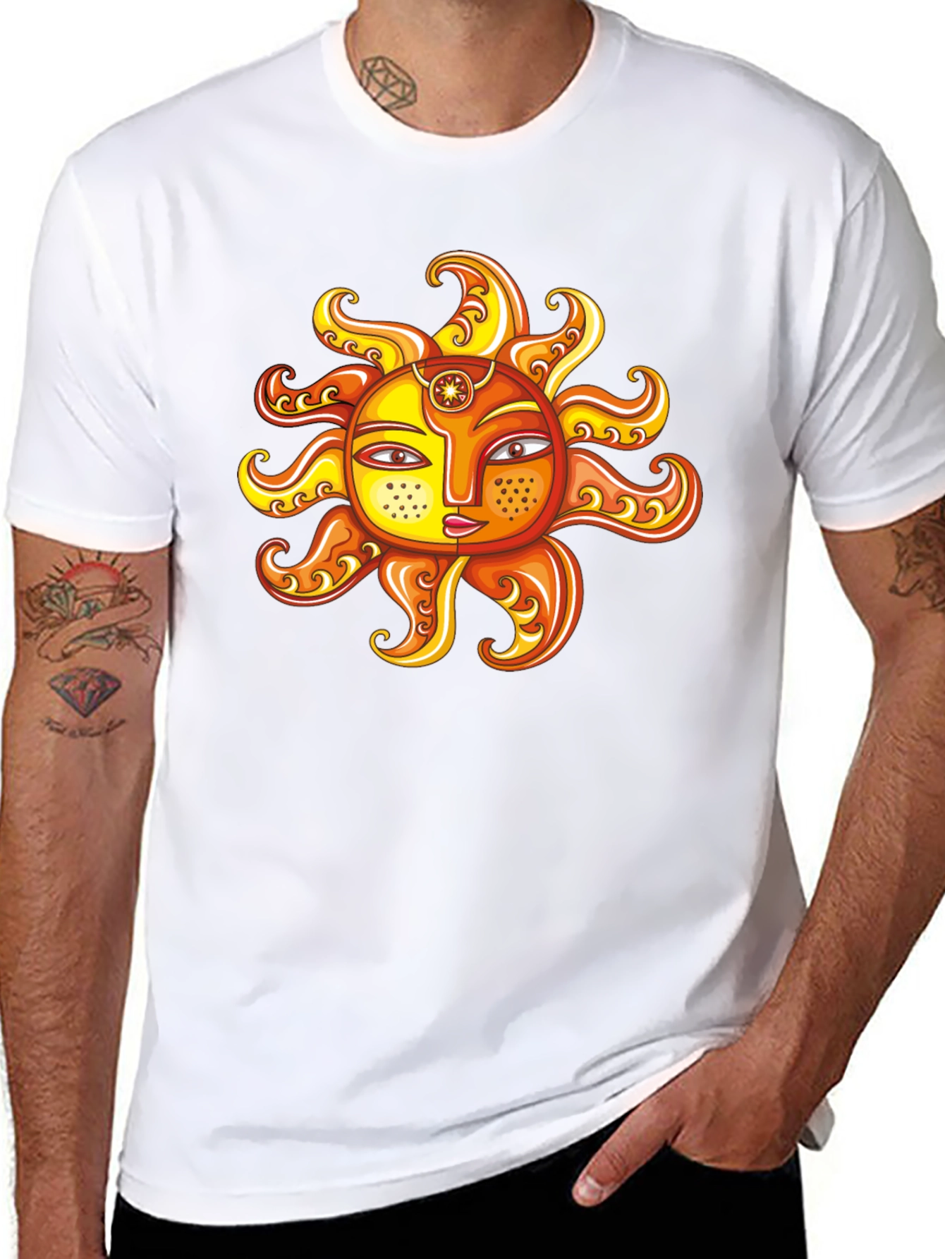 Mystic Sun Face Graphic Tee