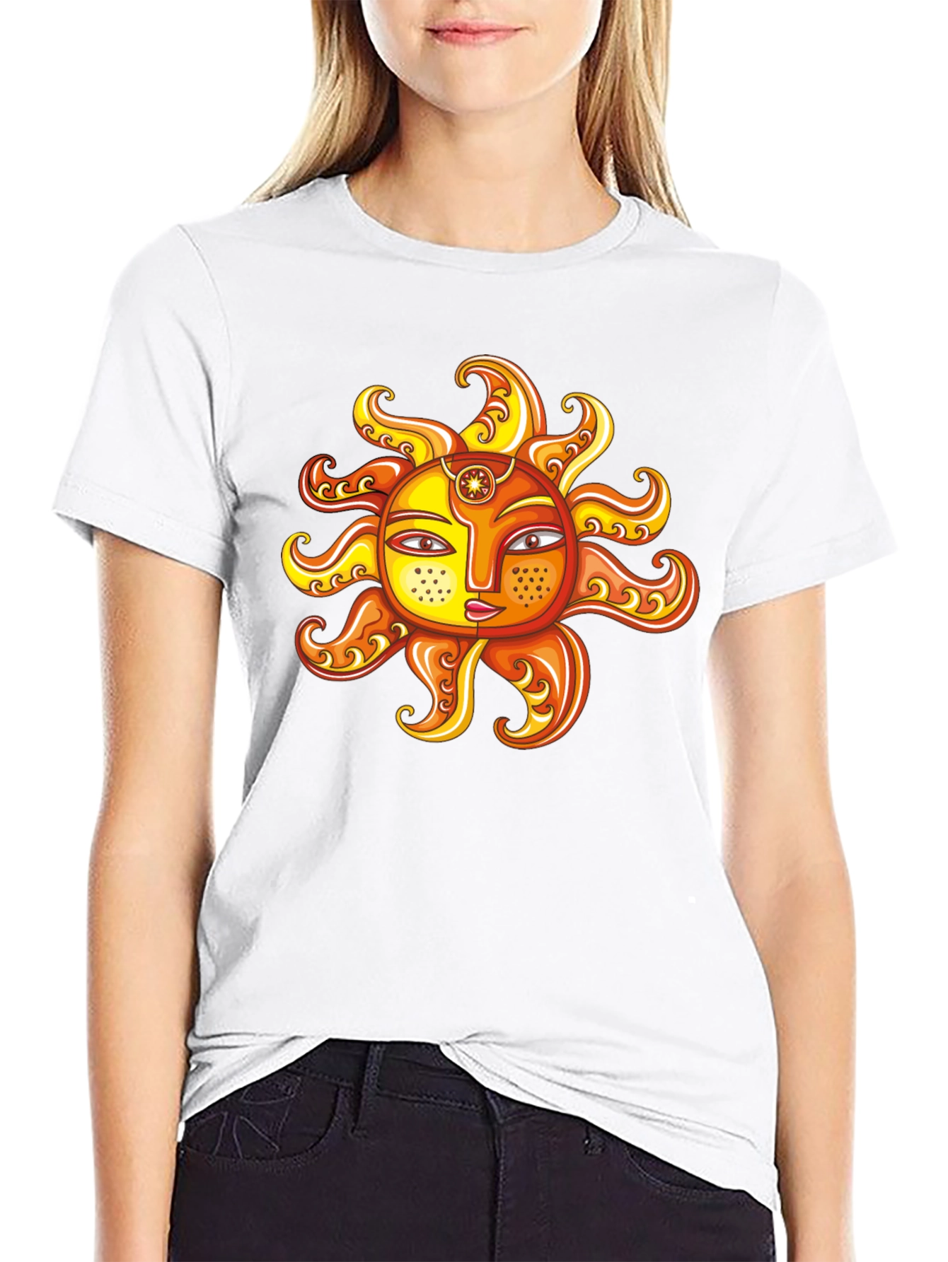 Mystic Sun Face Graphic Tee