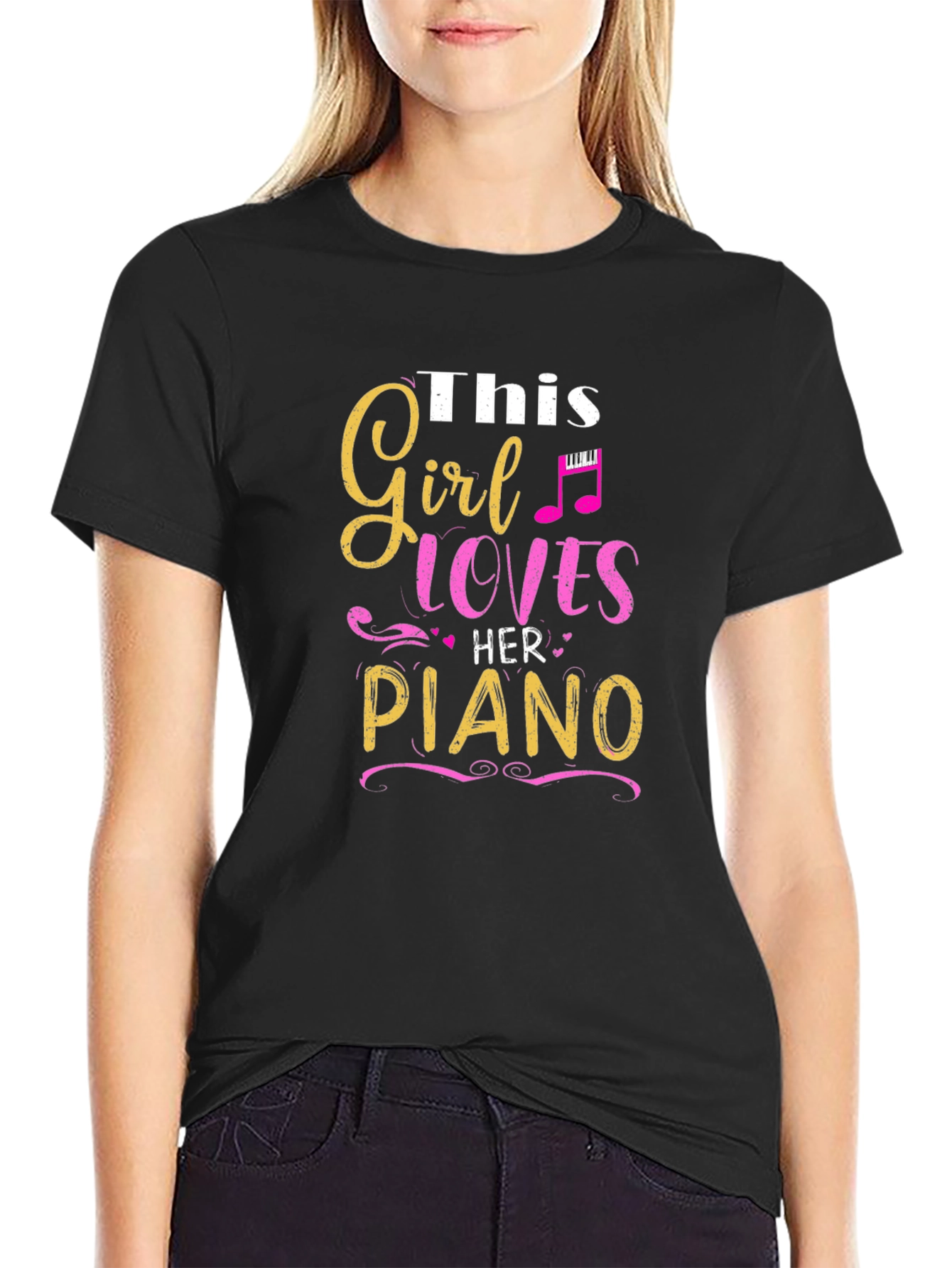 This Girl Loves Piano T-Shirt