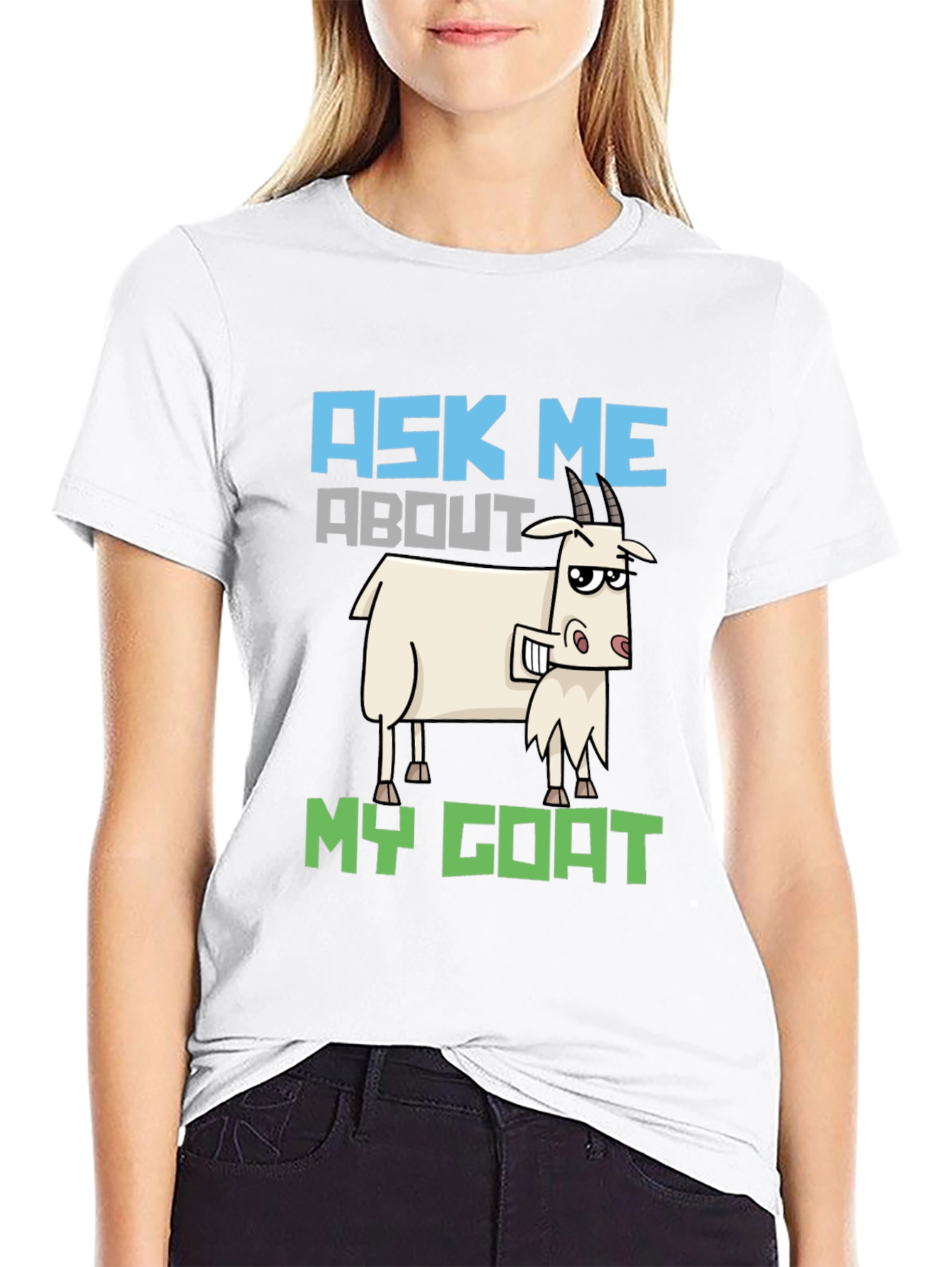 Ask Me About My Goat T-Shirt Funny Animal Tee