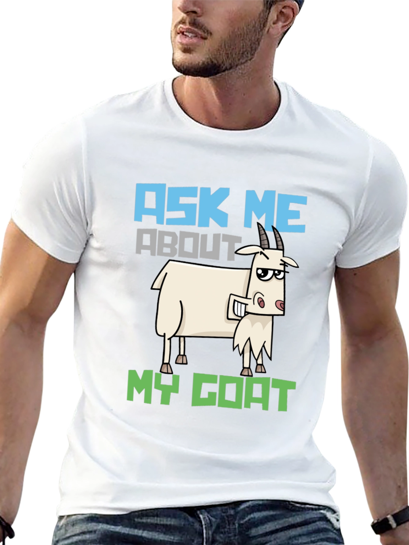 Ask Me About My Goat T-Shirt Funny Animal Tee