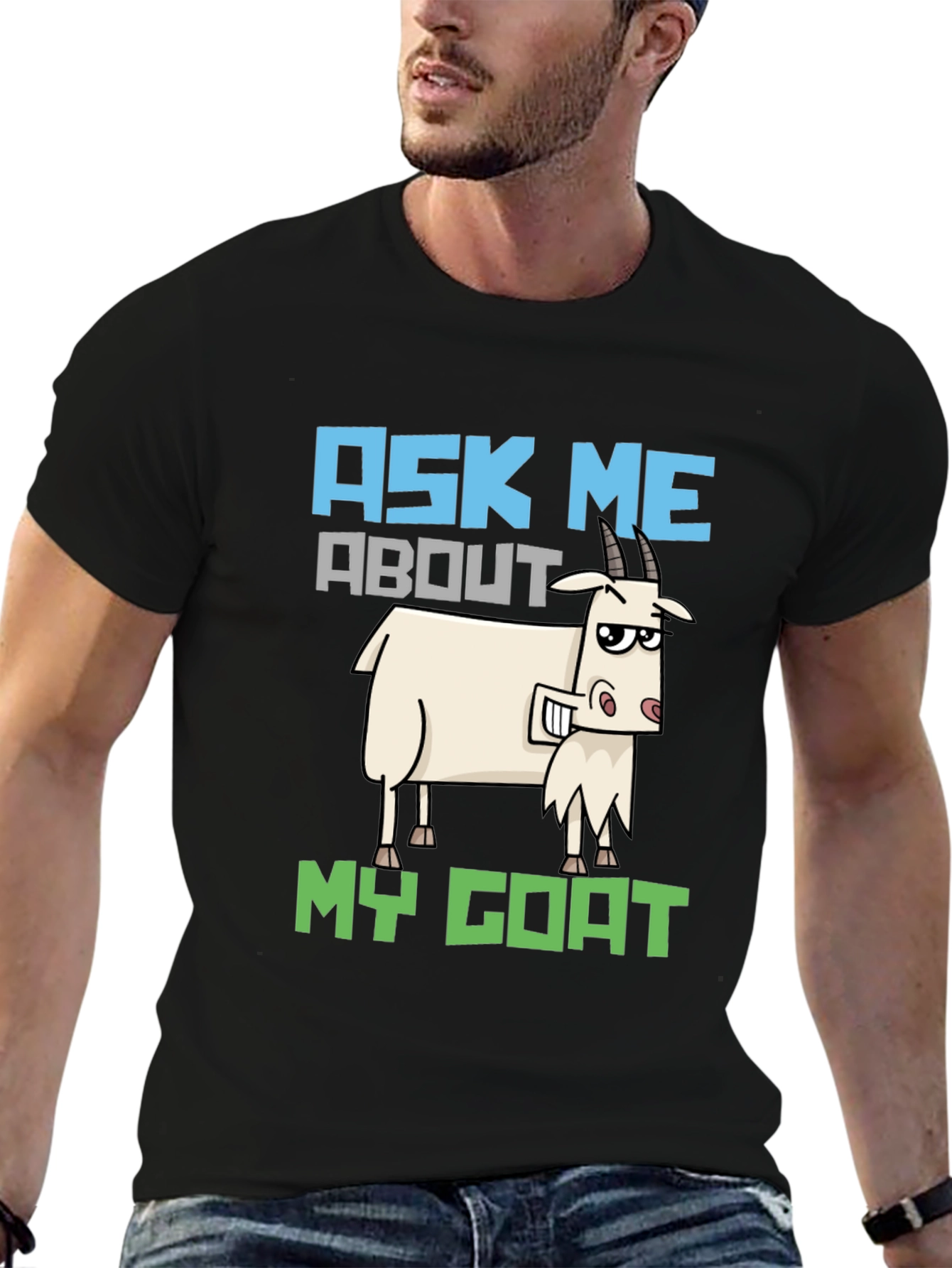 Ask Me About My Goat T-Shirt Funny Animal Tee