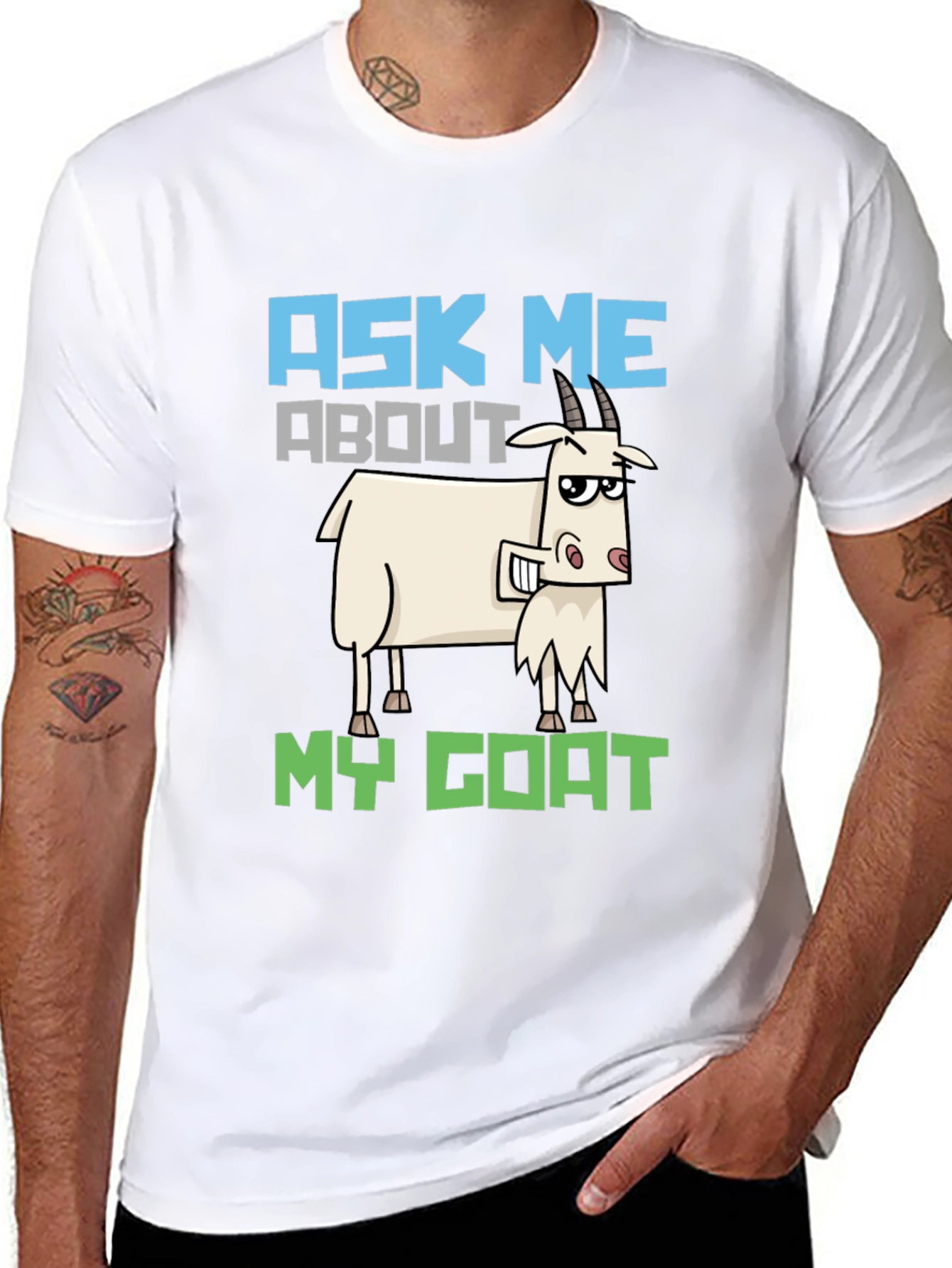 Ask Me About My Goat T-Shirt Funny Animal Tee