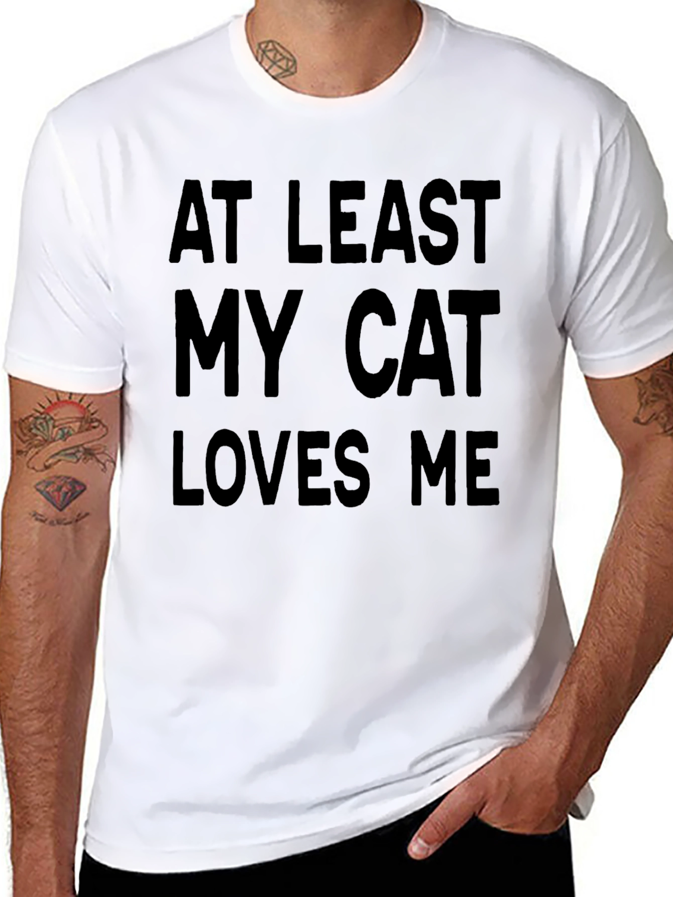 At Least My Cat Loves Me Graphic Tee