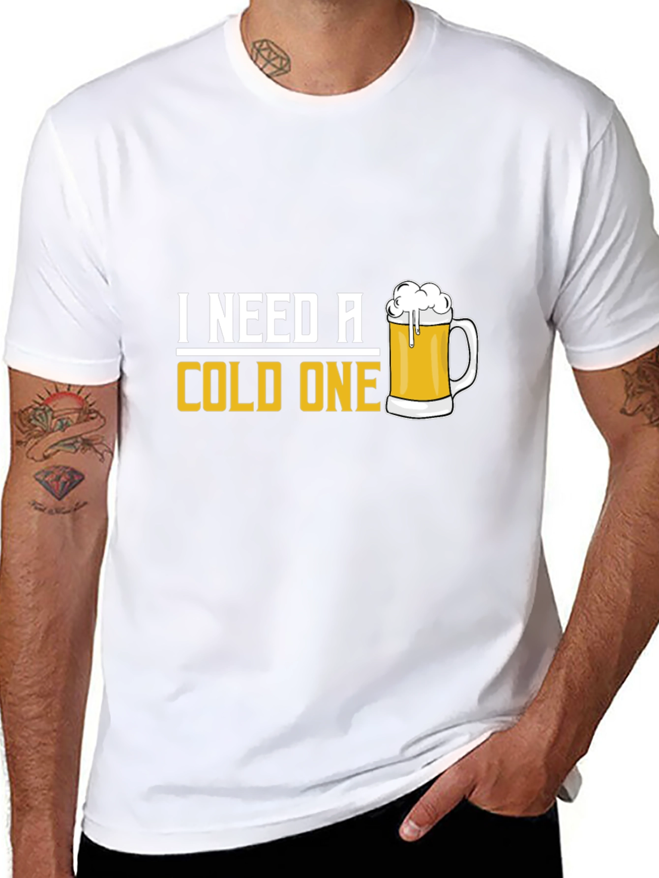 I Need A Cold One Black T-Shirt