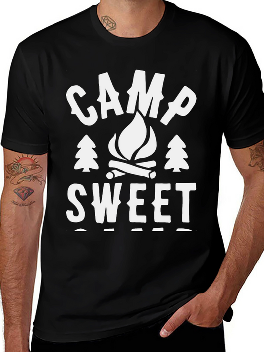 Camp Sweet T-Shirt - Black Camping Graphic Tee