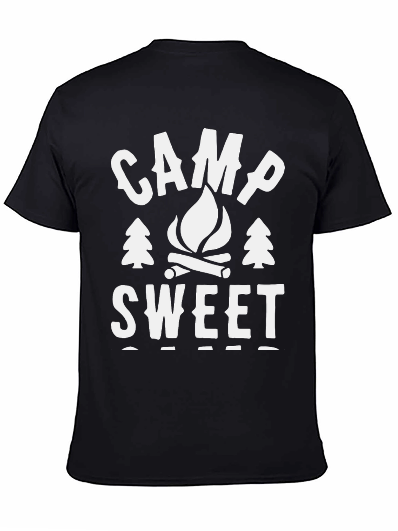 Camp Sweet T-Shirt - Black Camping Graphic Tee