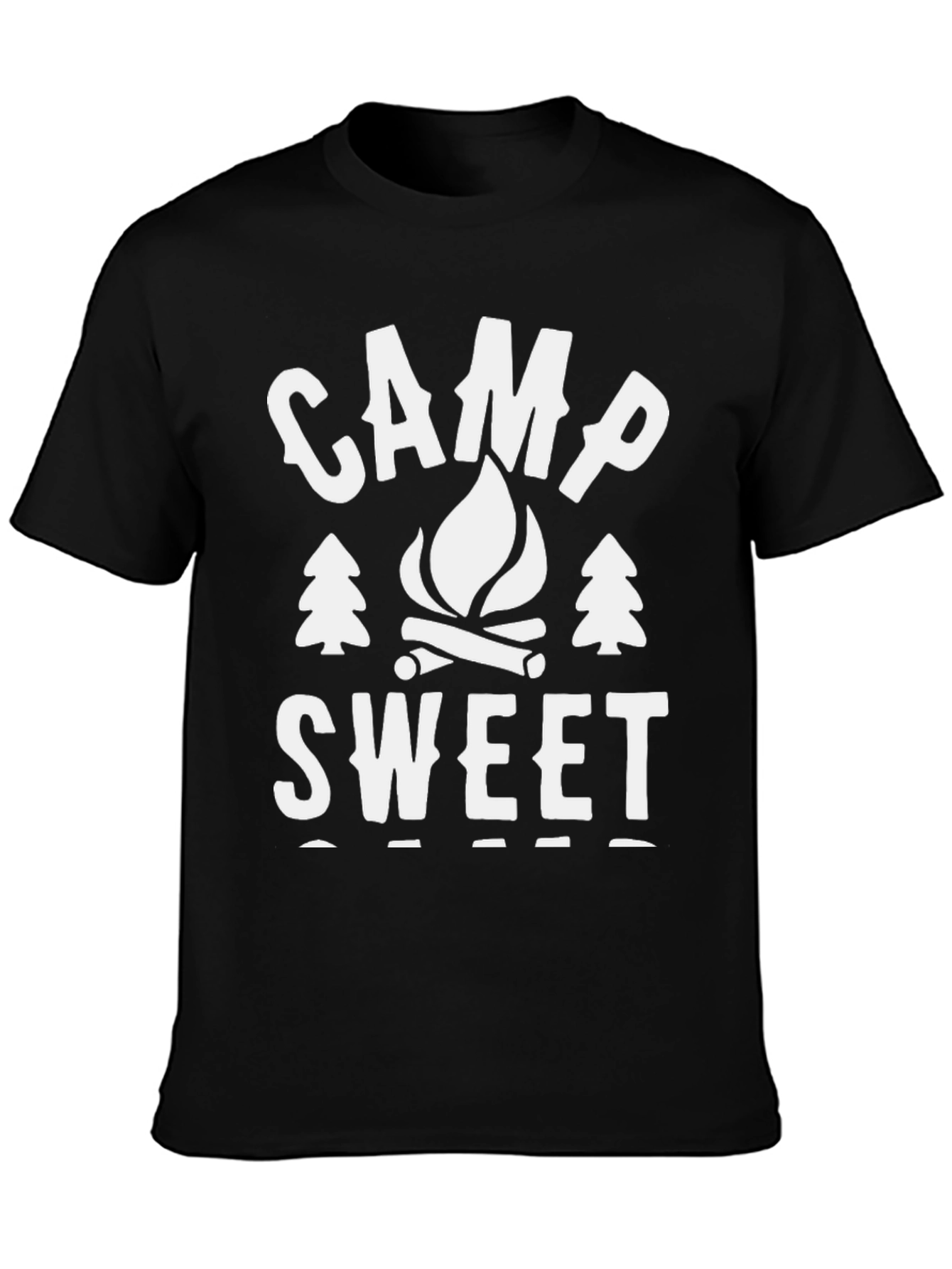 Camp Sweet T-Shirt - Black Camping Graphic Tee