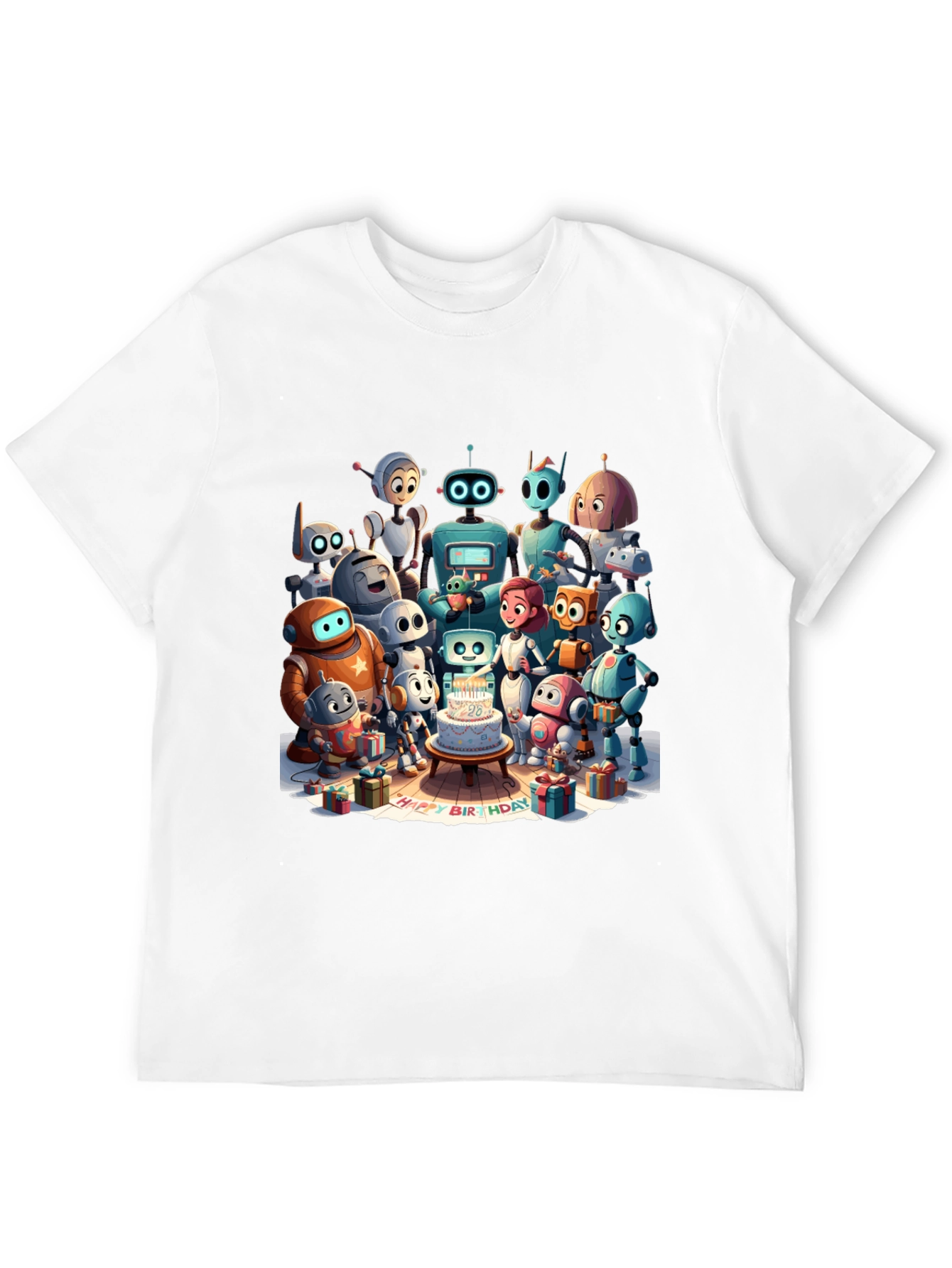 Robot Birthday Party T-Shirt