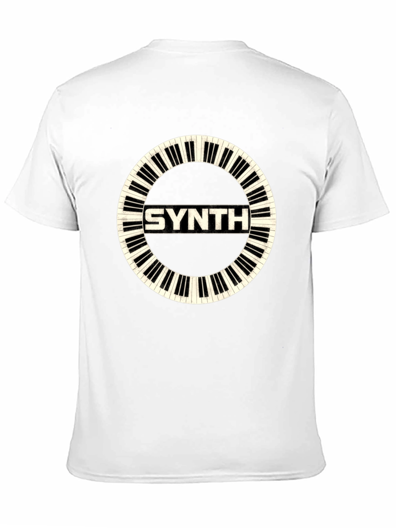 Synth Keyboard Circle T-Shirt - Musical Style