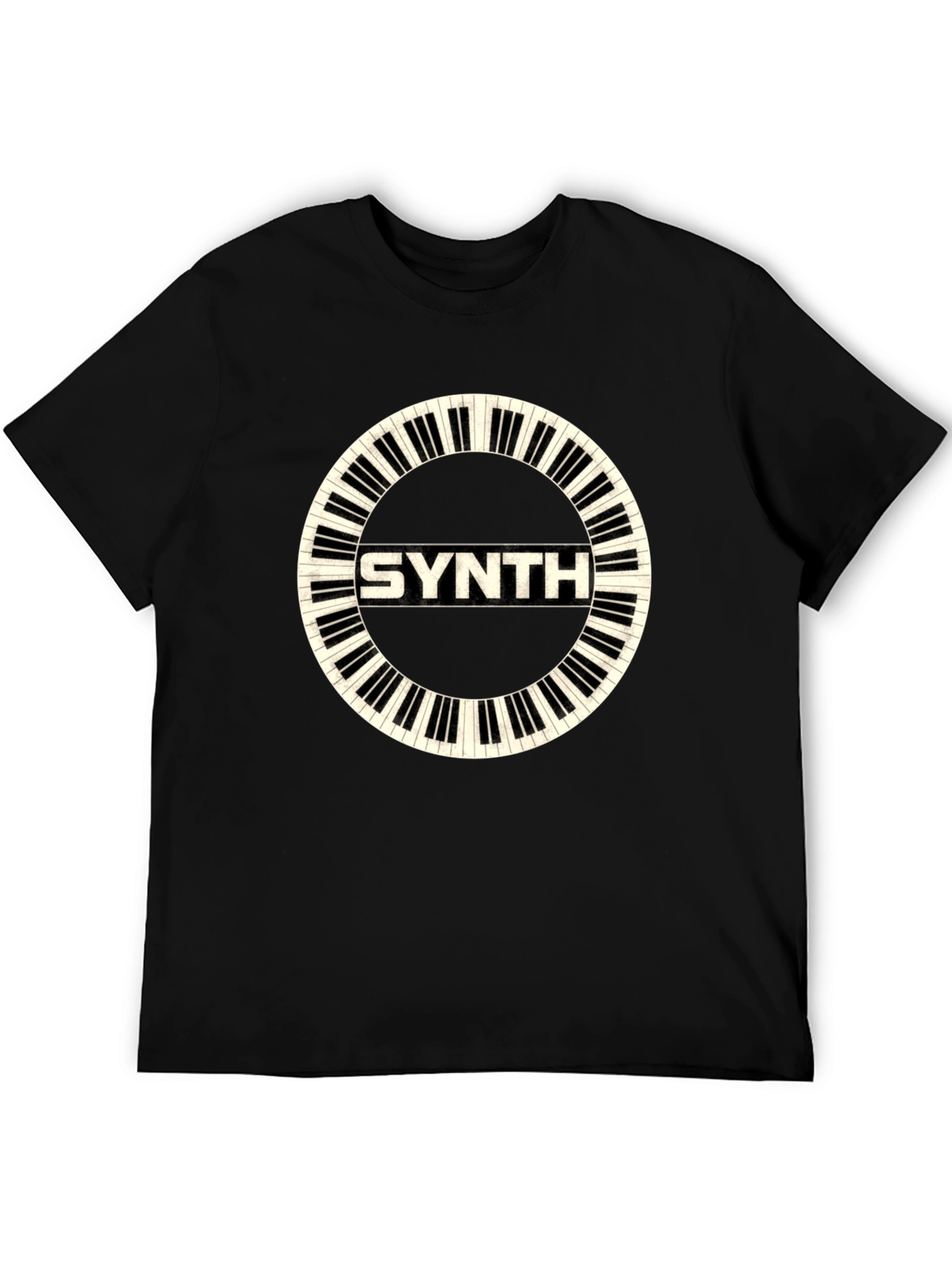 Synth Keyboard Circle T-Shirt - Musical Style