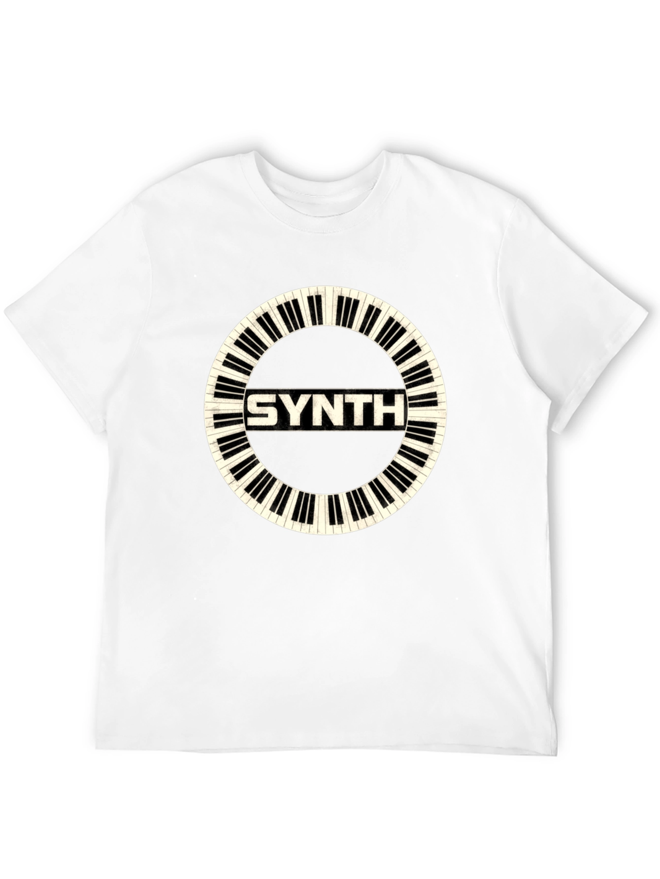 Synth Keyboard Circle T-Shirt - Musical Style