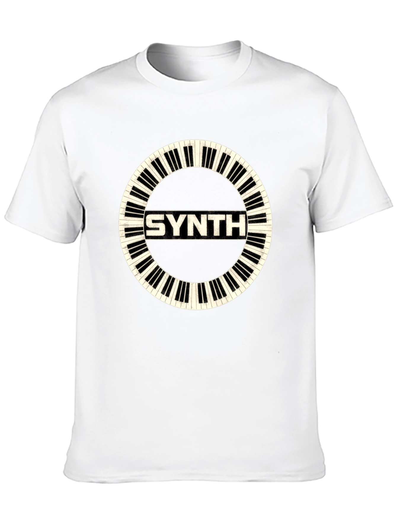 Synth Keyboard Circle T-Shirt - Musical Style