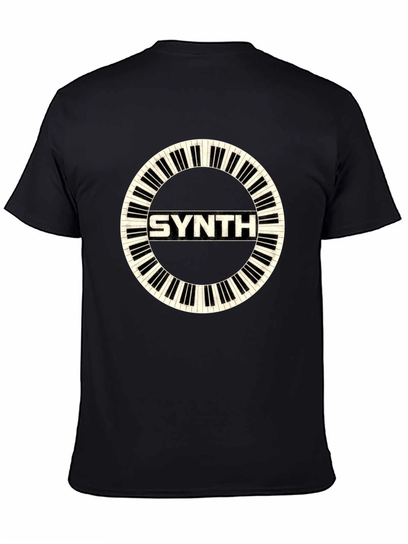 Synth Keyboard Circle T-Shirt - Musical Style