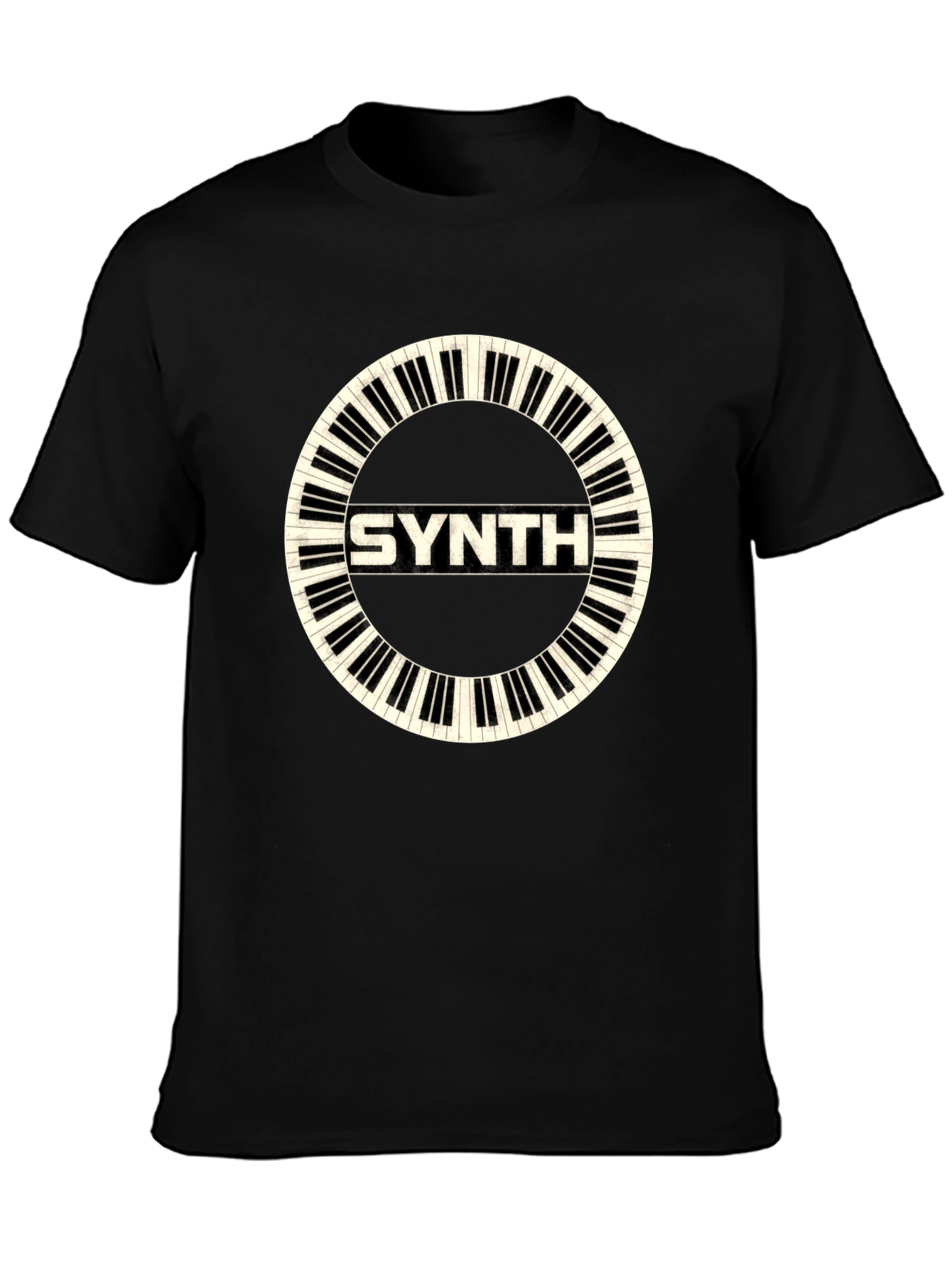 Synth Keyboard Circle T-Shirt - Musical Style
