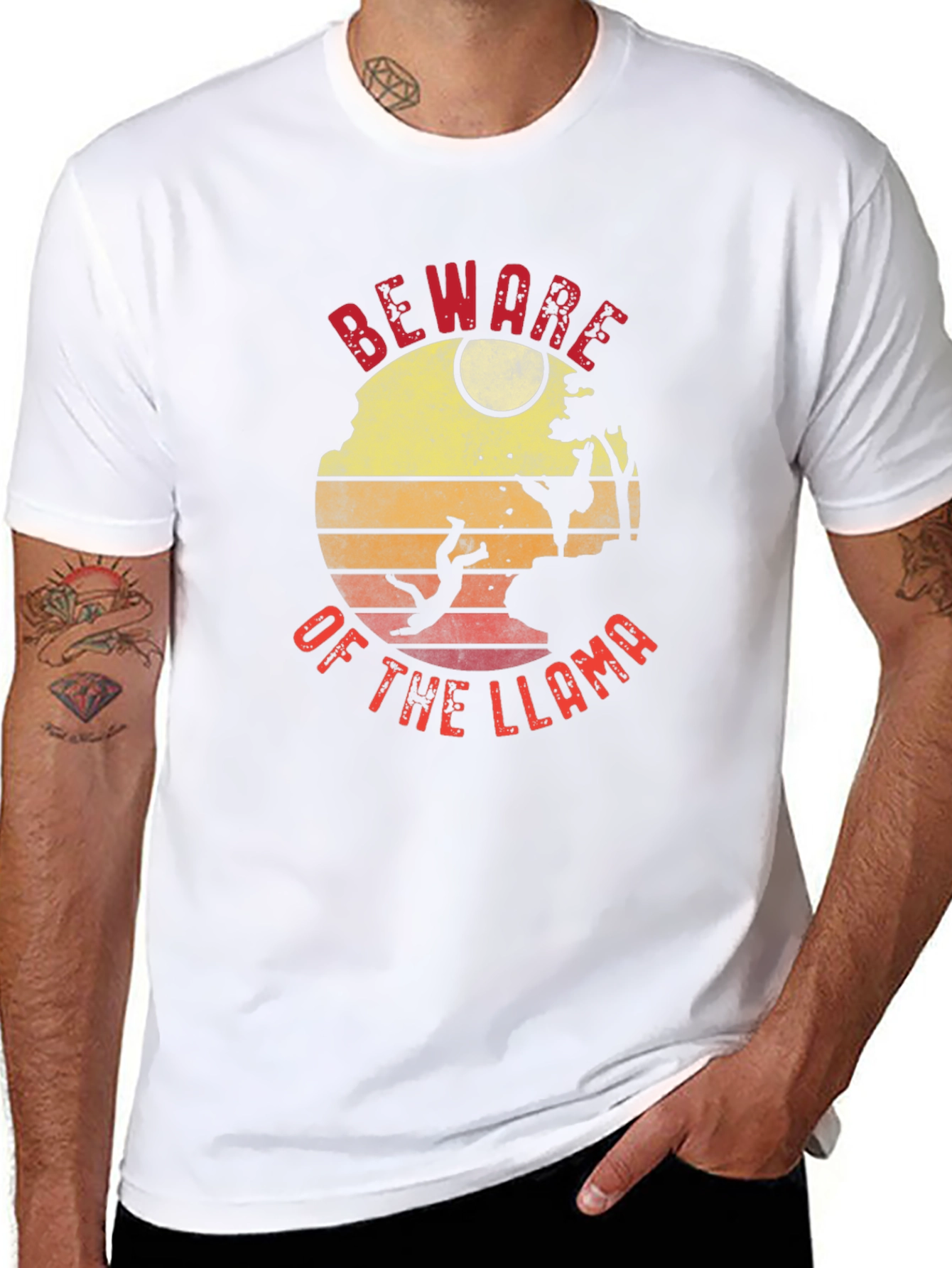 Beware of the Llama Graphic T-Shirt