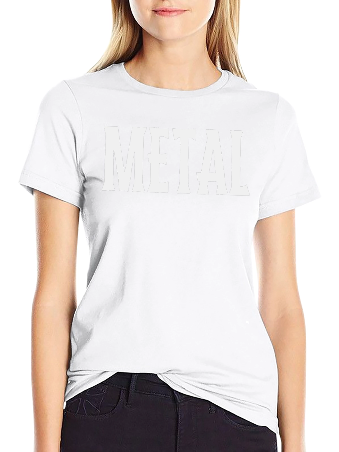 Metal Graphic Tee - Black Cotton T-Shirt