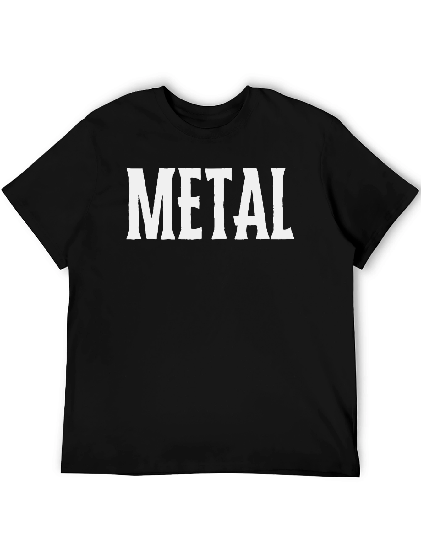 Metal Graphic Tee - Black Cotton T-Shirt