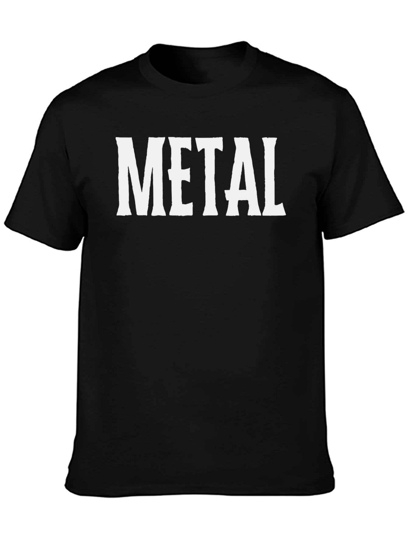 Metal Graphic Tee - Black Cotton T-Shirt