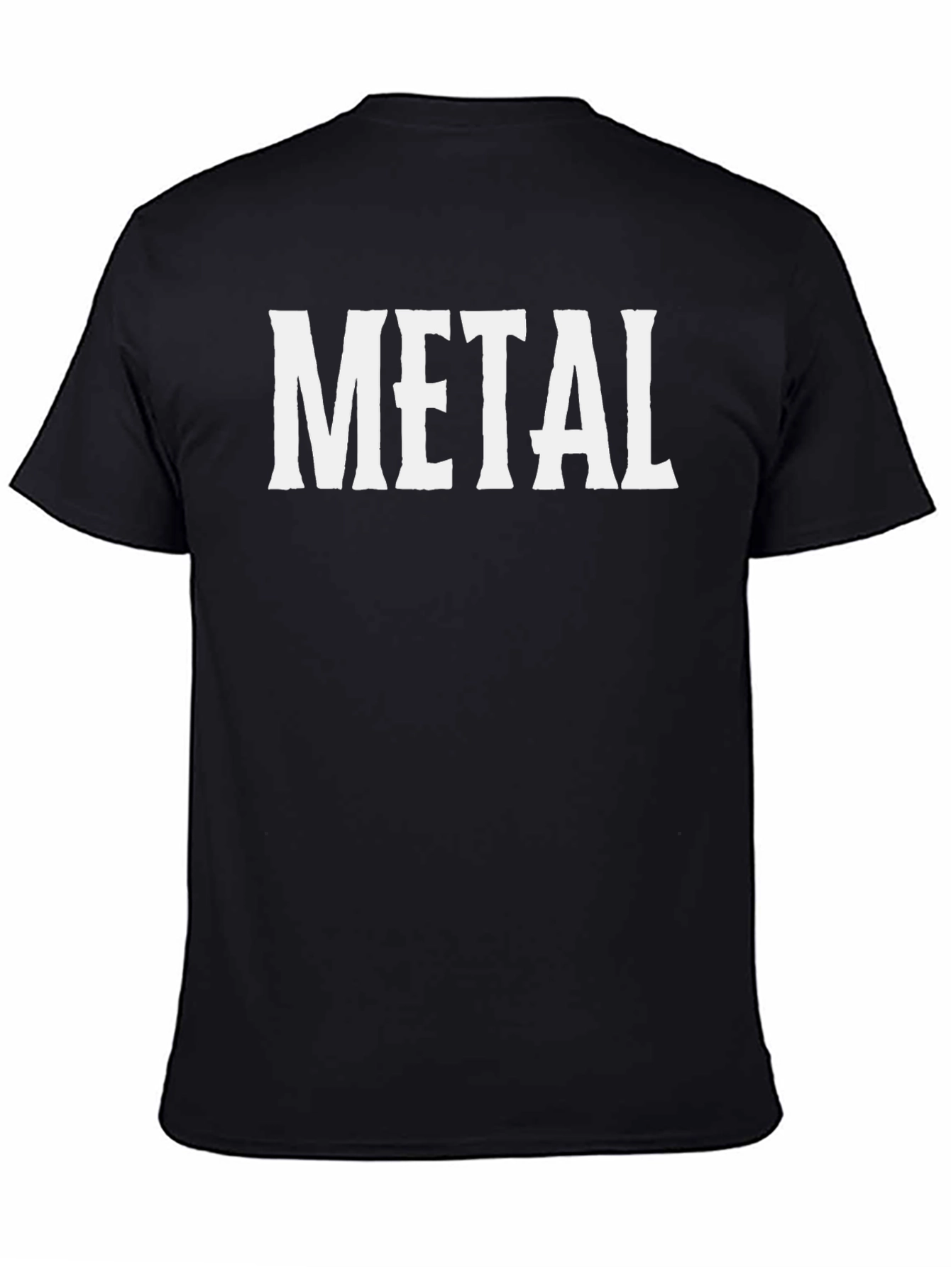 Metal Graphic Tee - Black Cotton T-Shirt