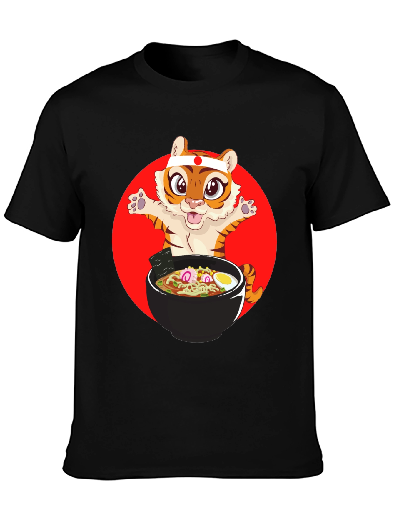 Tiger Ramen T-Shirt - Cute Anime Style