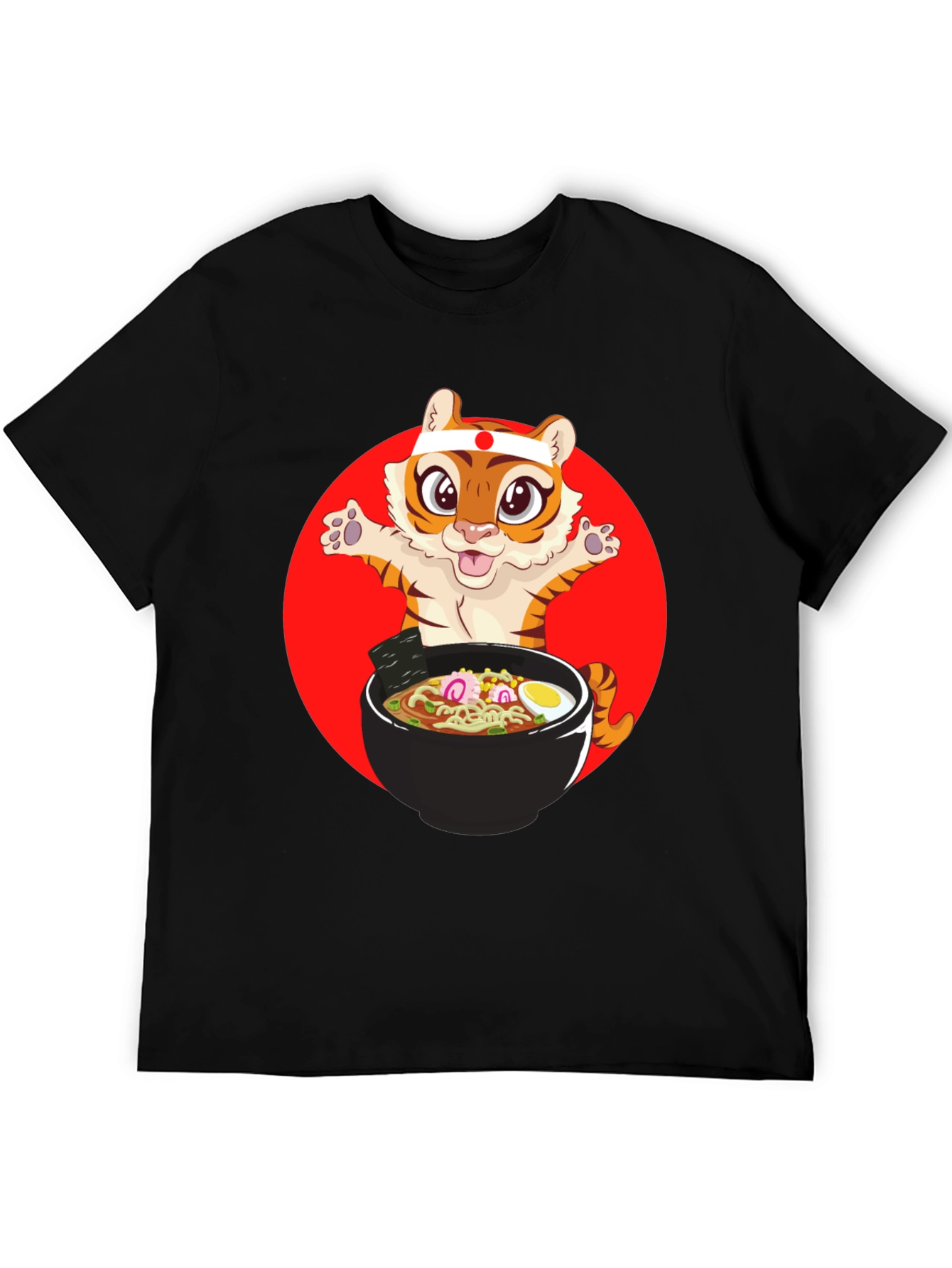 Tiger Ramen T-Shirt - Cute Anime Style