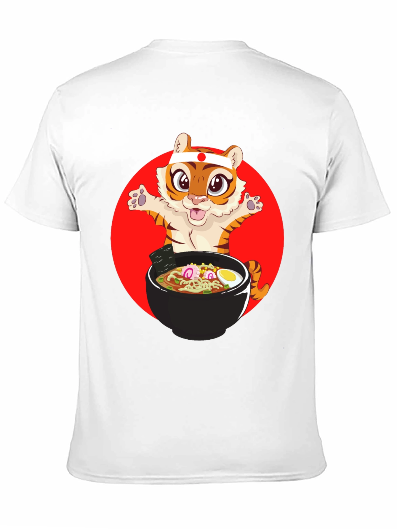 Tiger Ramen T-Shirt - Cute Anime Style