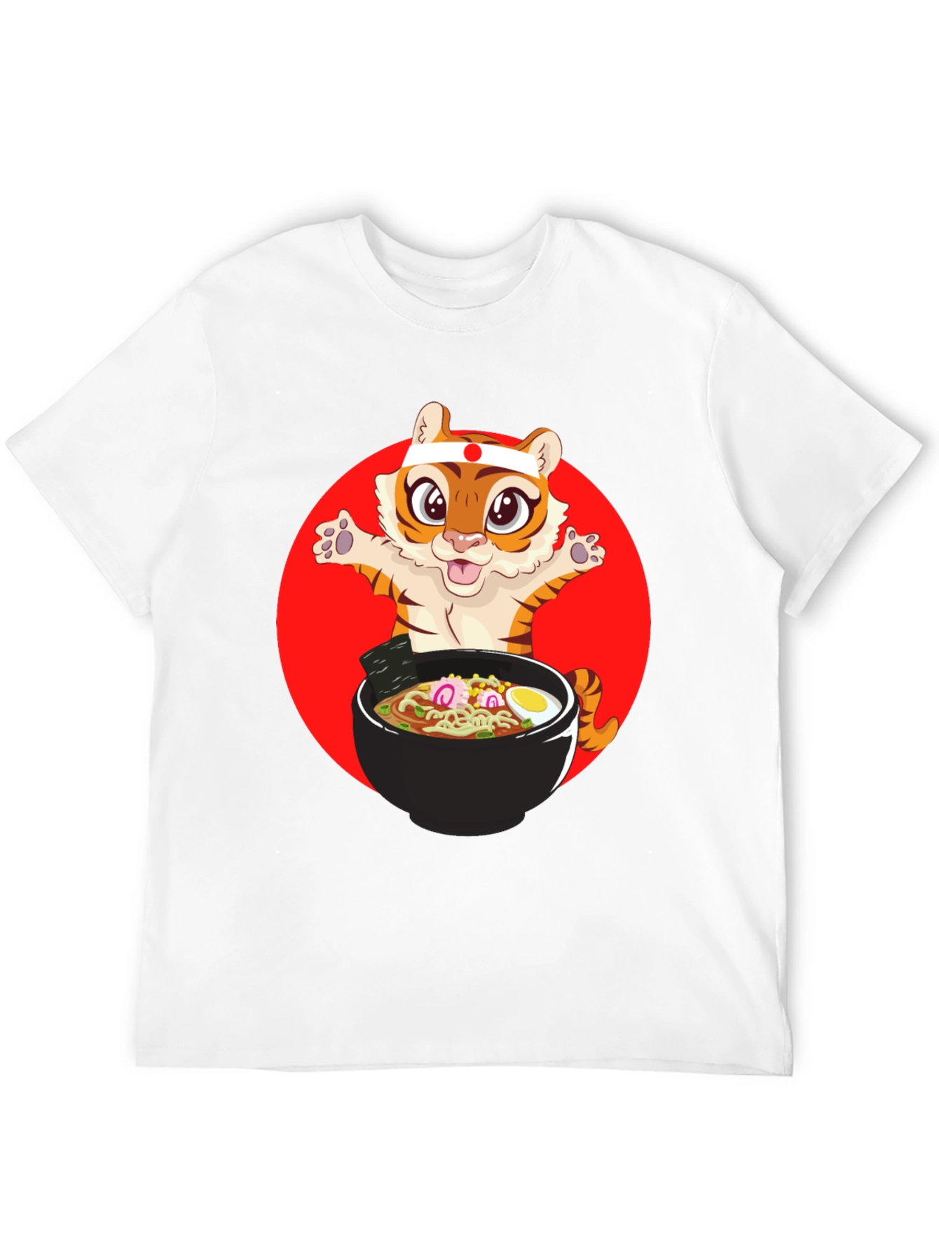 Tiger Ramen T-Shirt - Cute Anime Style
