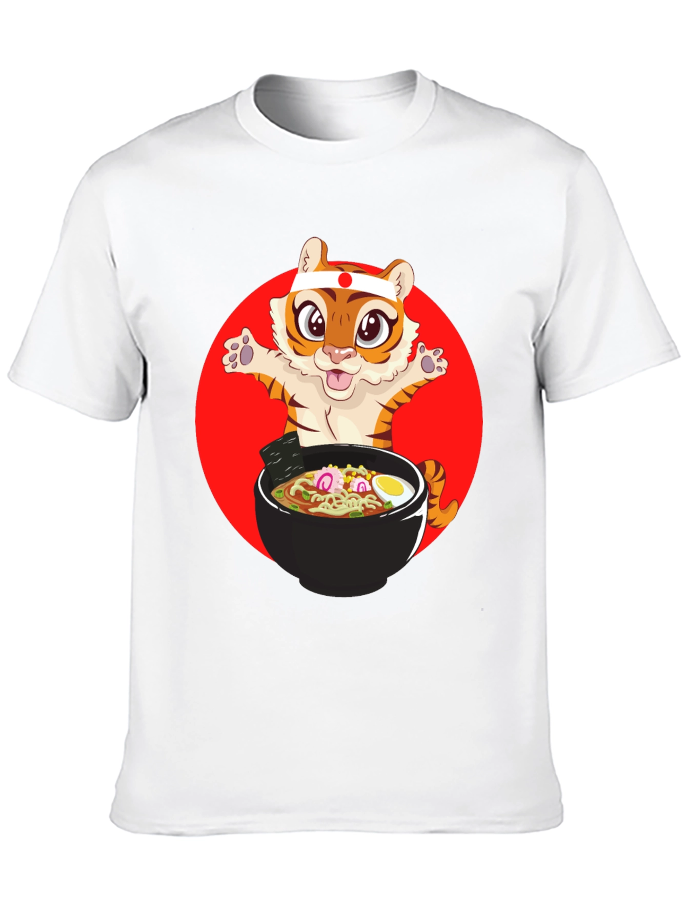 Tiger Ramen T-Shirt - Cute Anime Style