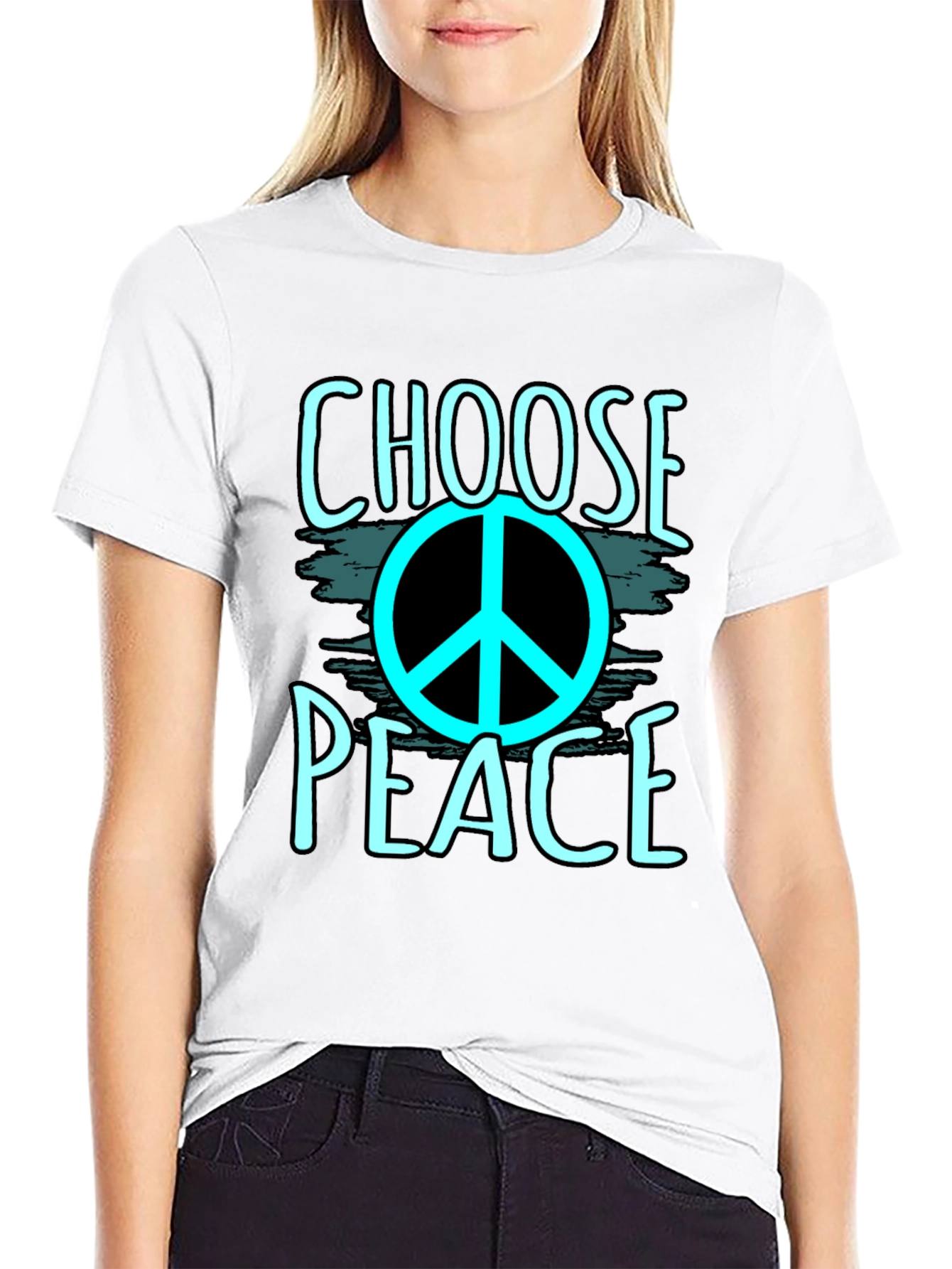Choose Peace Graphic Tee - Black T-Shirt