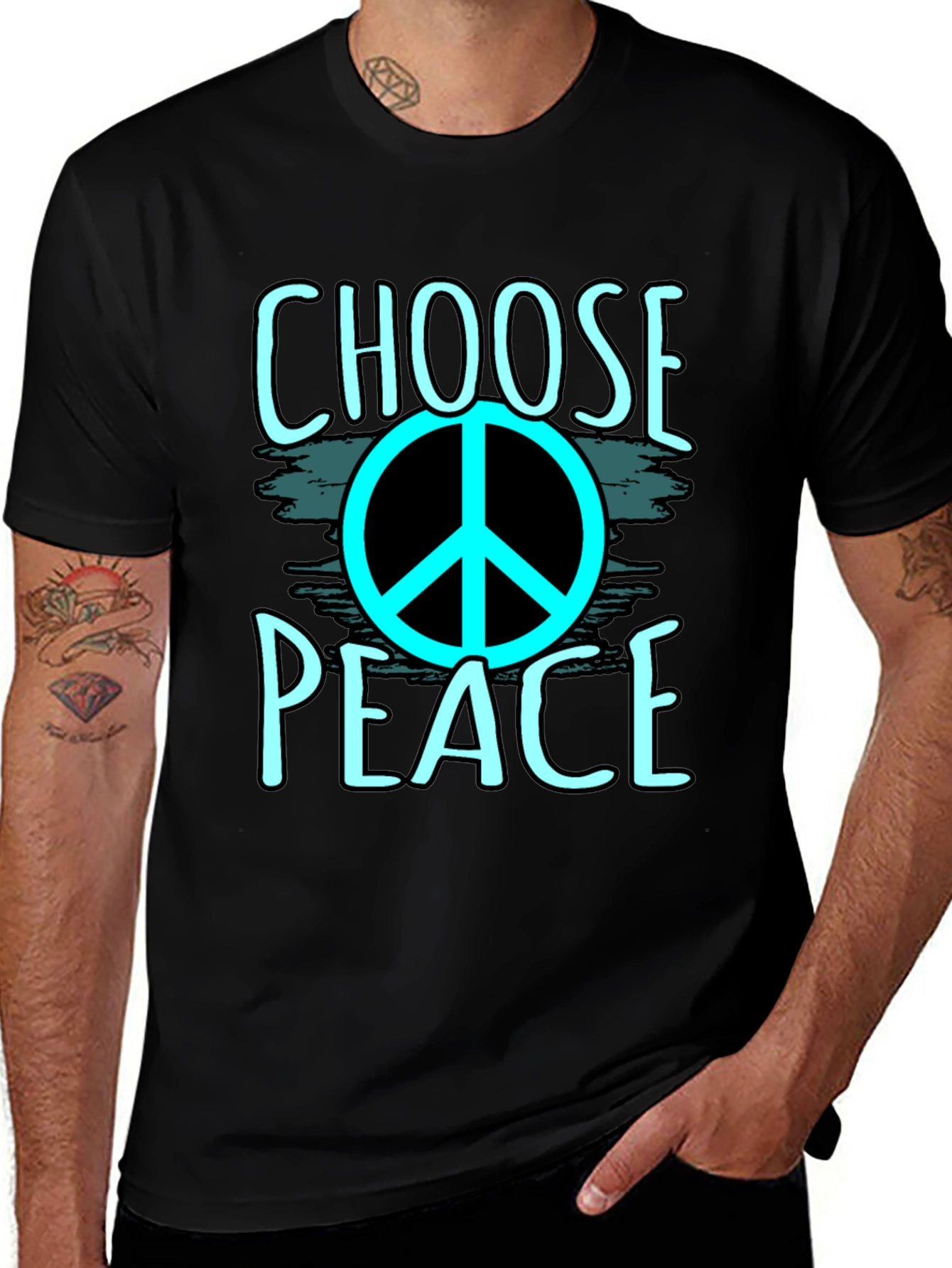 Choose Peace Graphic Tee - Black T-Shirt