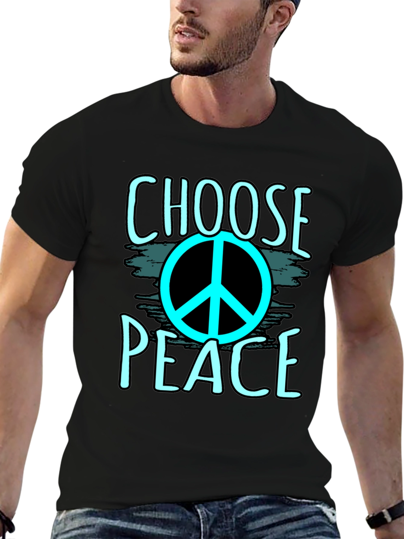 Choose Peace Graphic Tee - Black T-Shirt