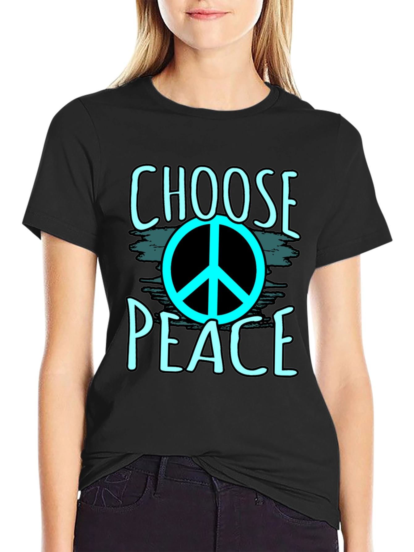 Choose Peace Graphic Tee - Black T-Shirt