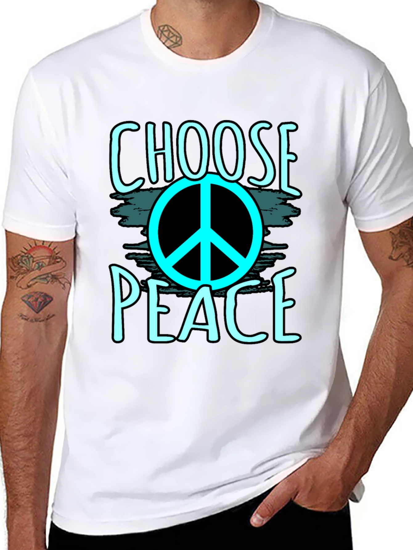 Choose Peace Graphic Tee - Black T-Shirt