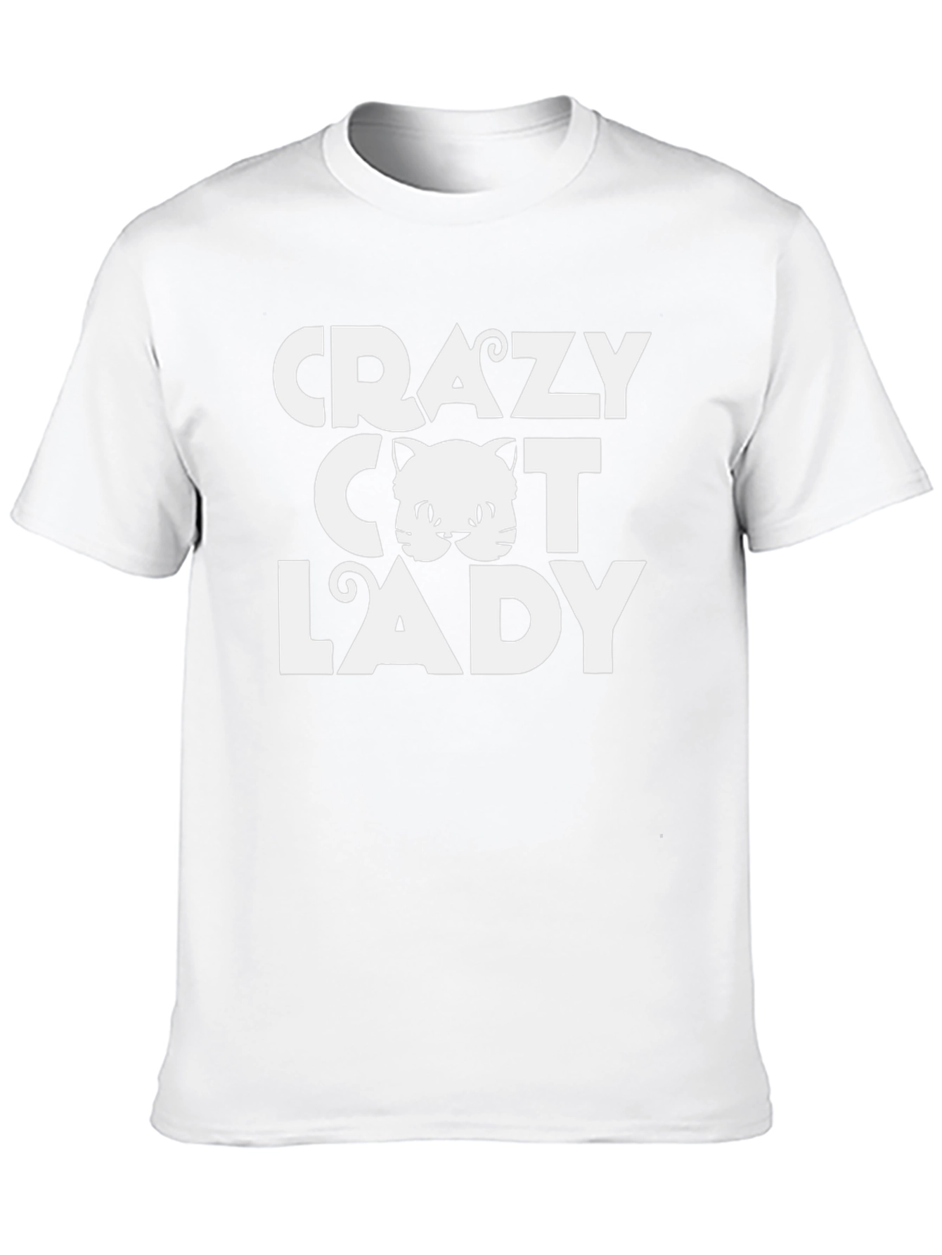 Crazy Cat Lady T-Shirt - Black Crew Neck Tee