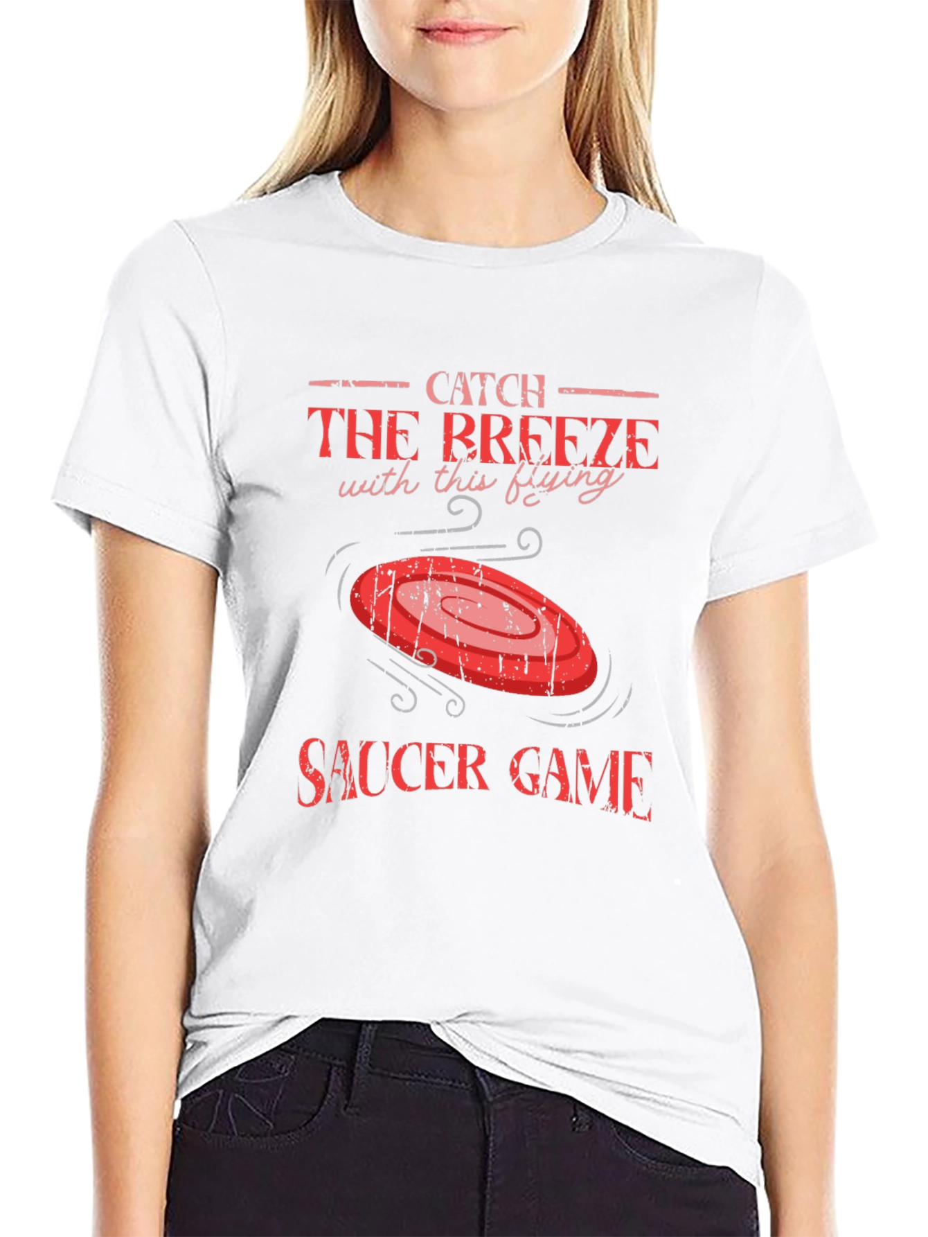 Catch the Breeze Flying Disc Graphic T-Shirt