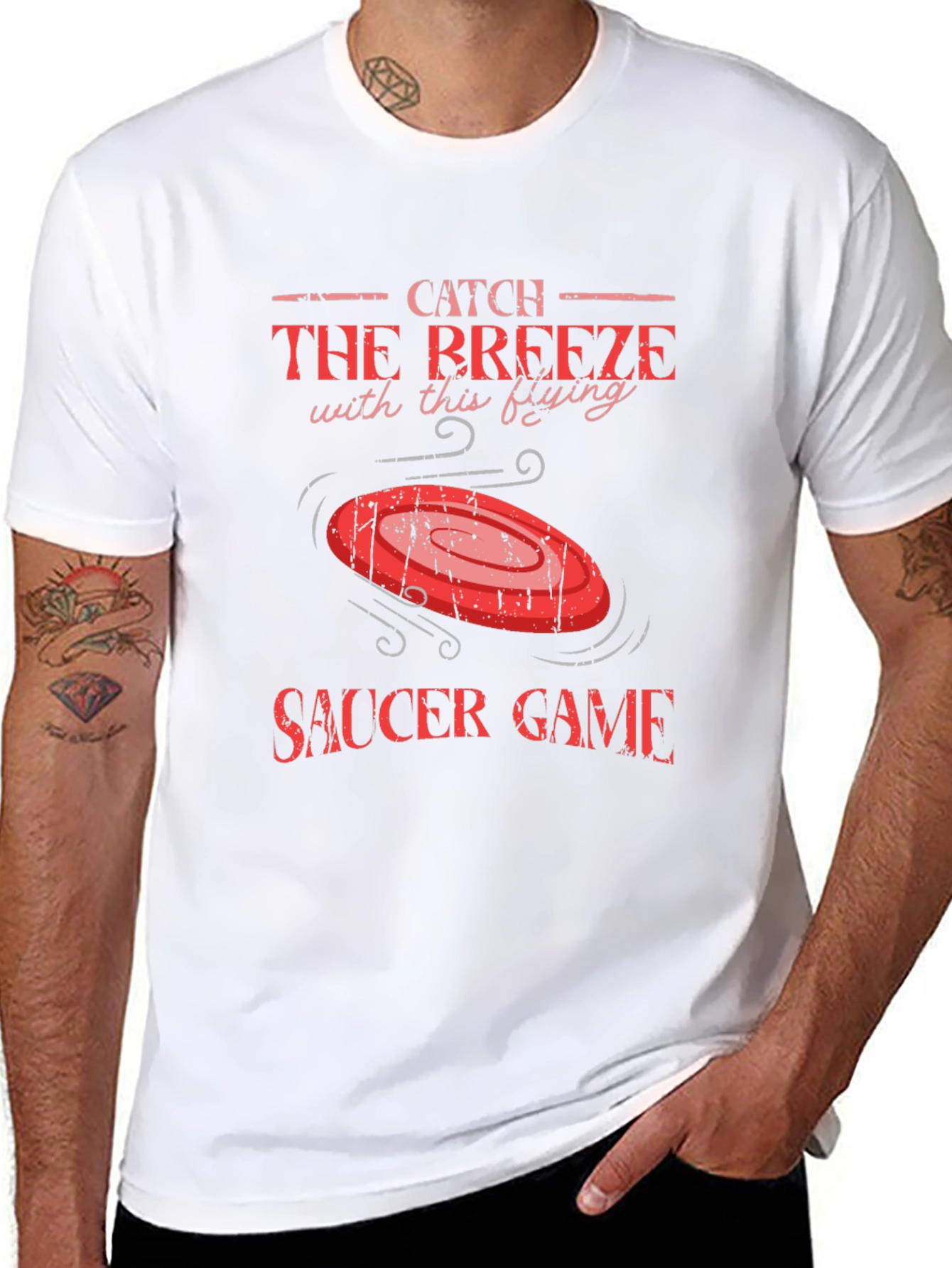 Catch the Breeze Flying Disc Graphic T-Shirt