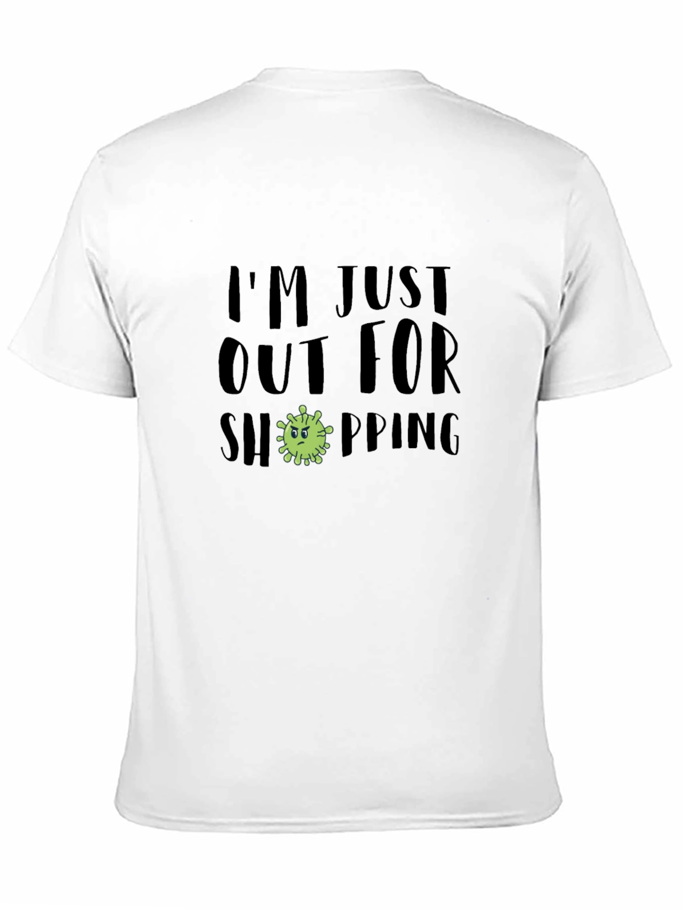 Funny Shopping Virus Black T-Shirt