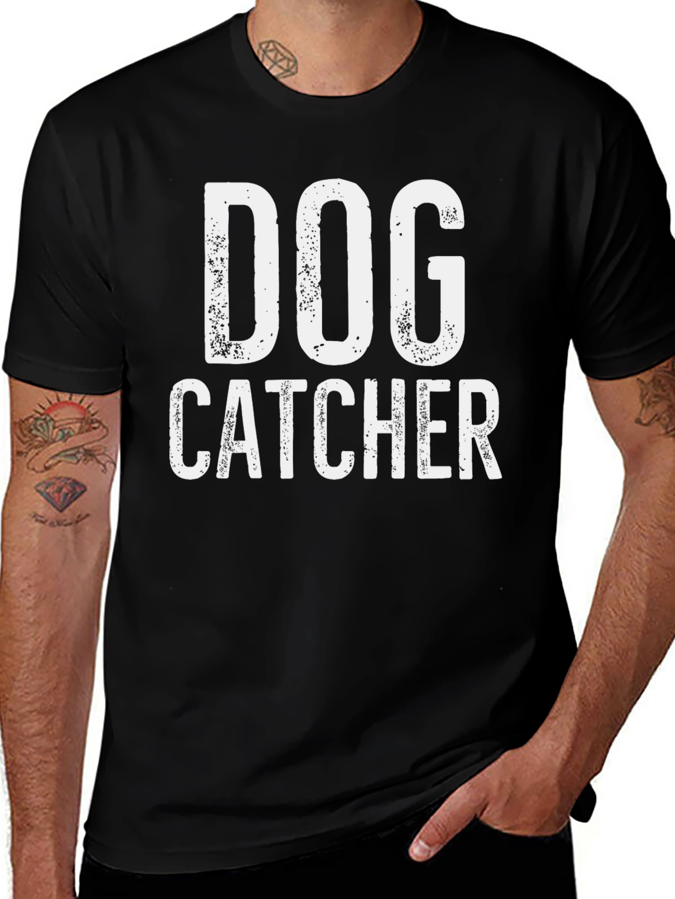 Dog Catcher Tee - Novelty Graphic T-Shirt