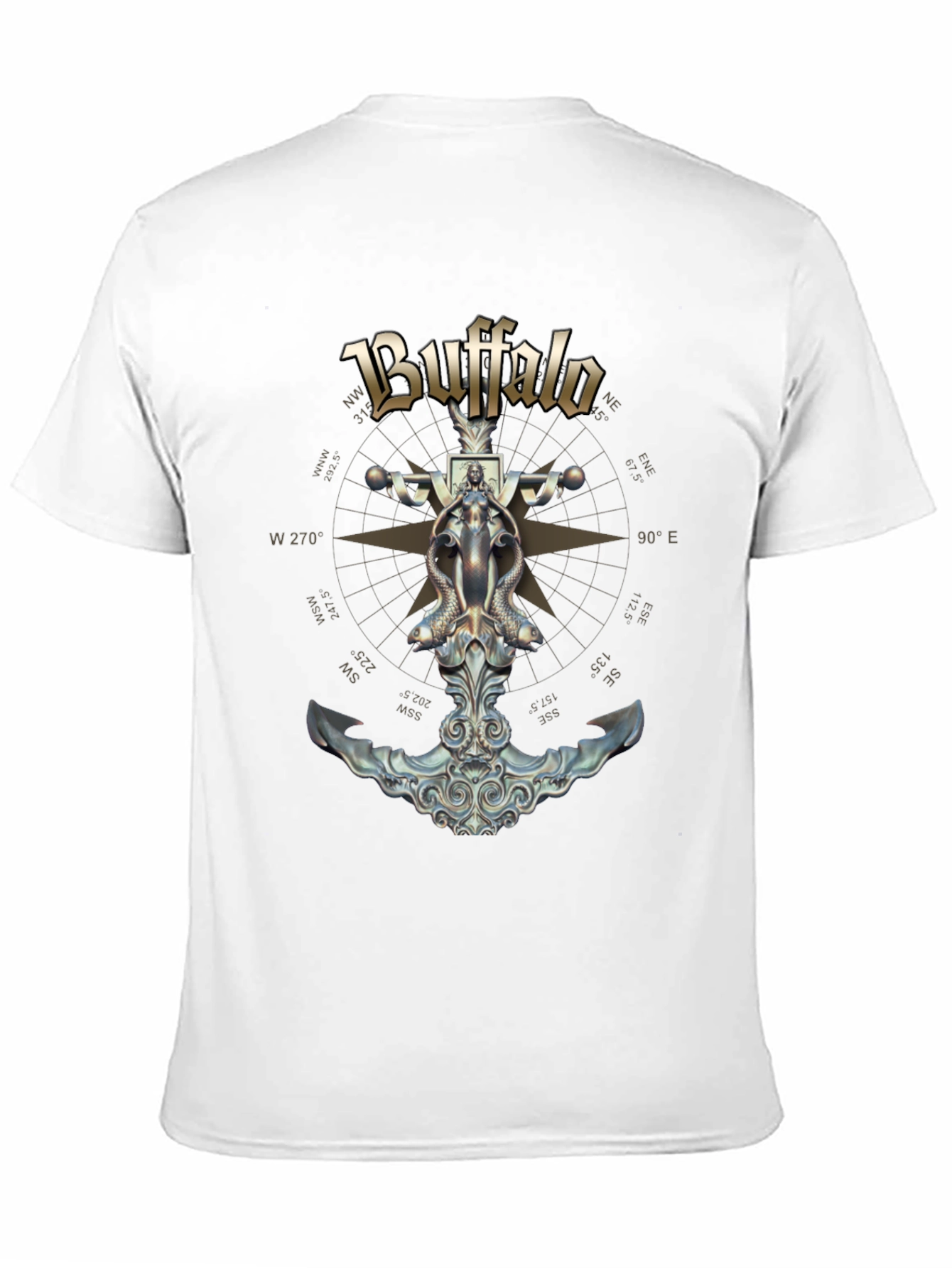 Buffalo Nautical T-Shirt - Mens Black Graphic Tee