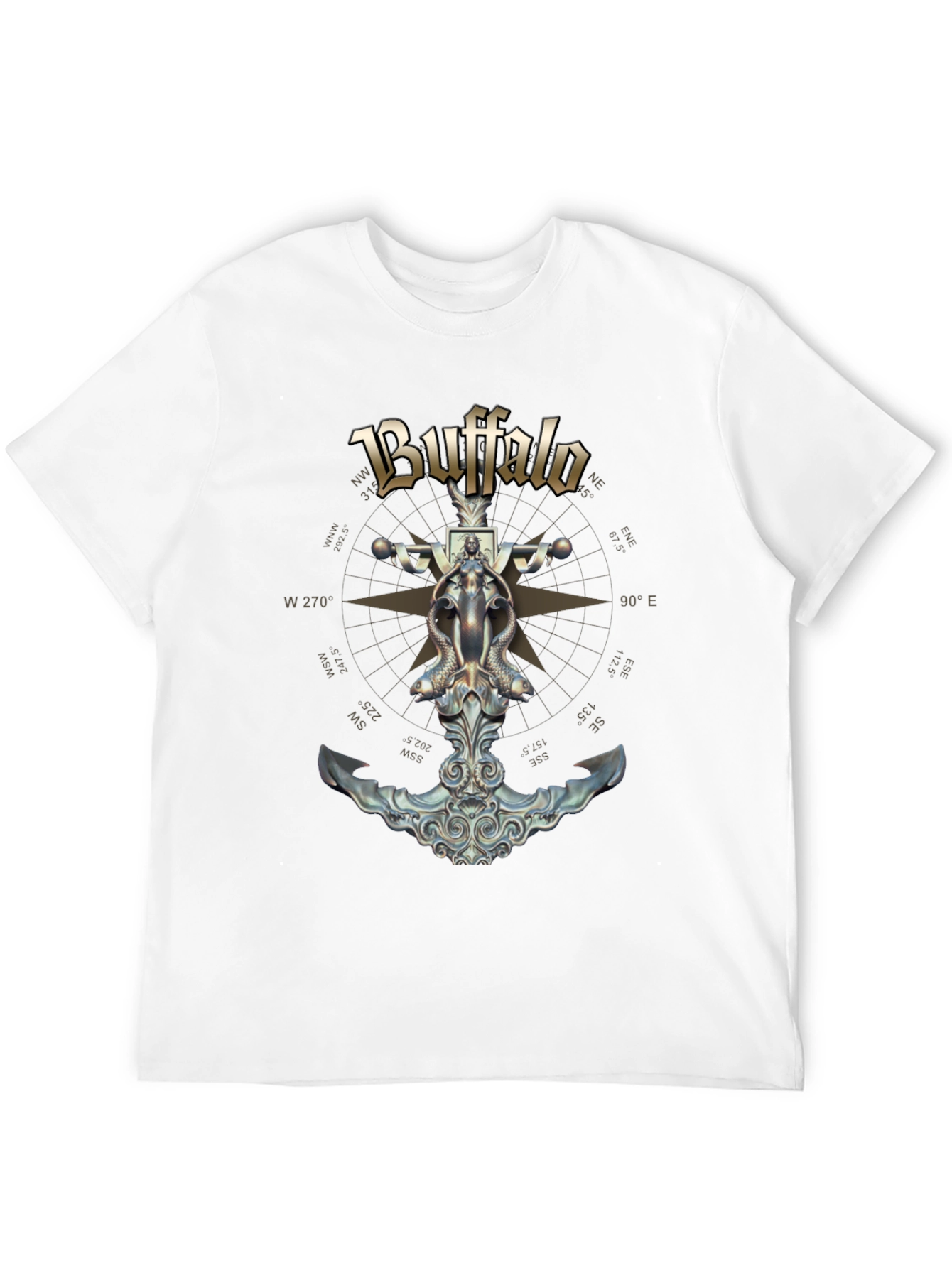 Buffalo Nautical T-Shirt - Mens Black Graphic Tee