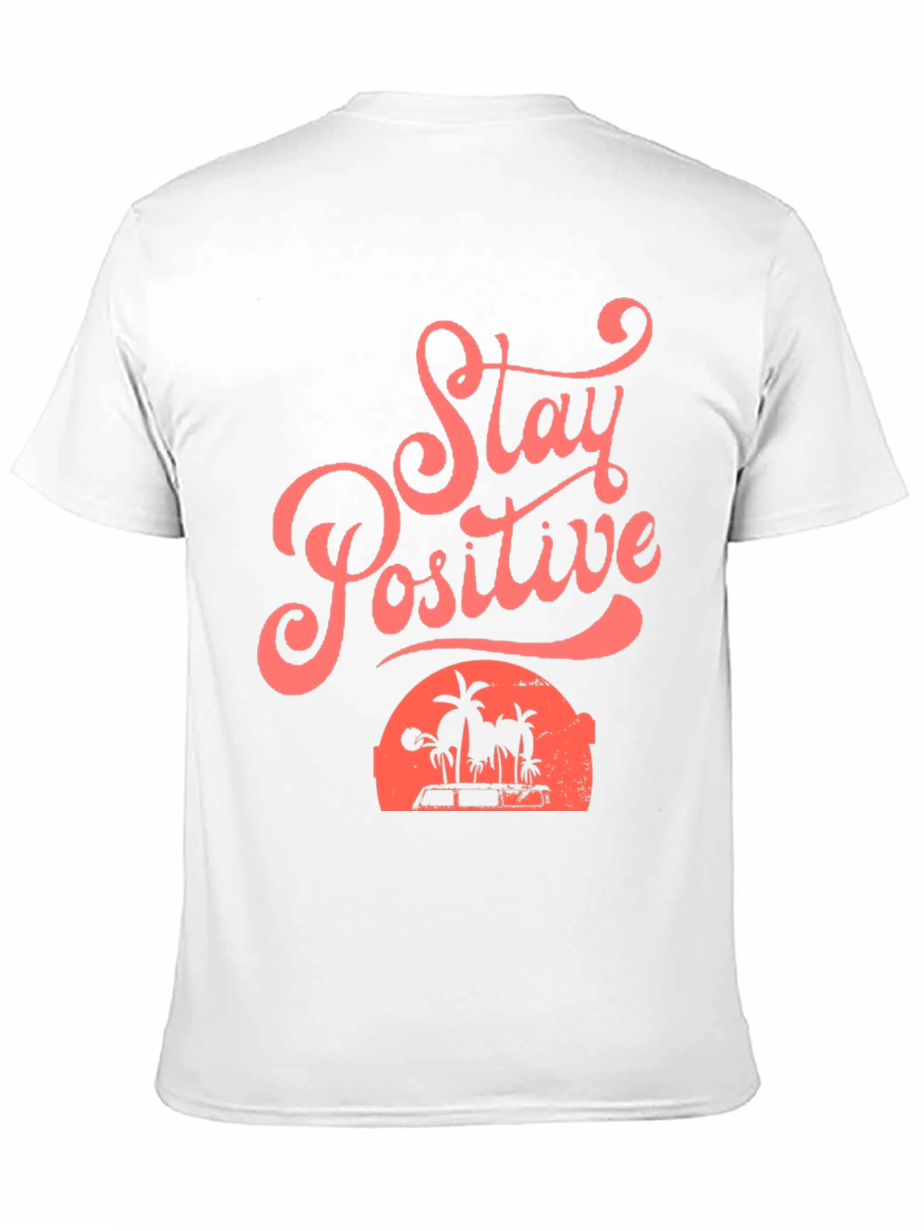 Stay Positive Beach Graphic Tee - Mens Black T-Shirt